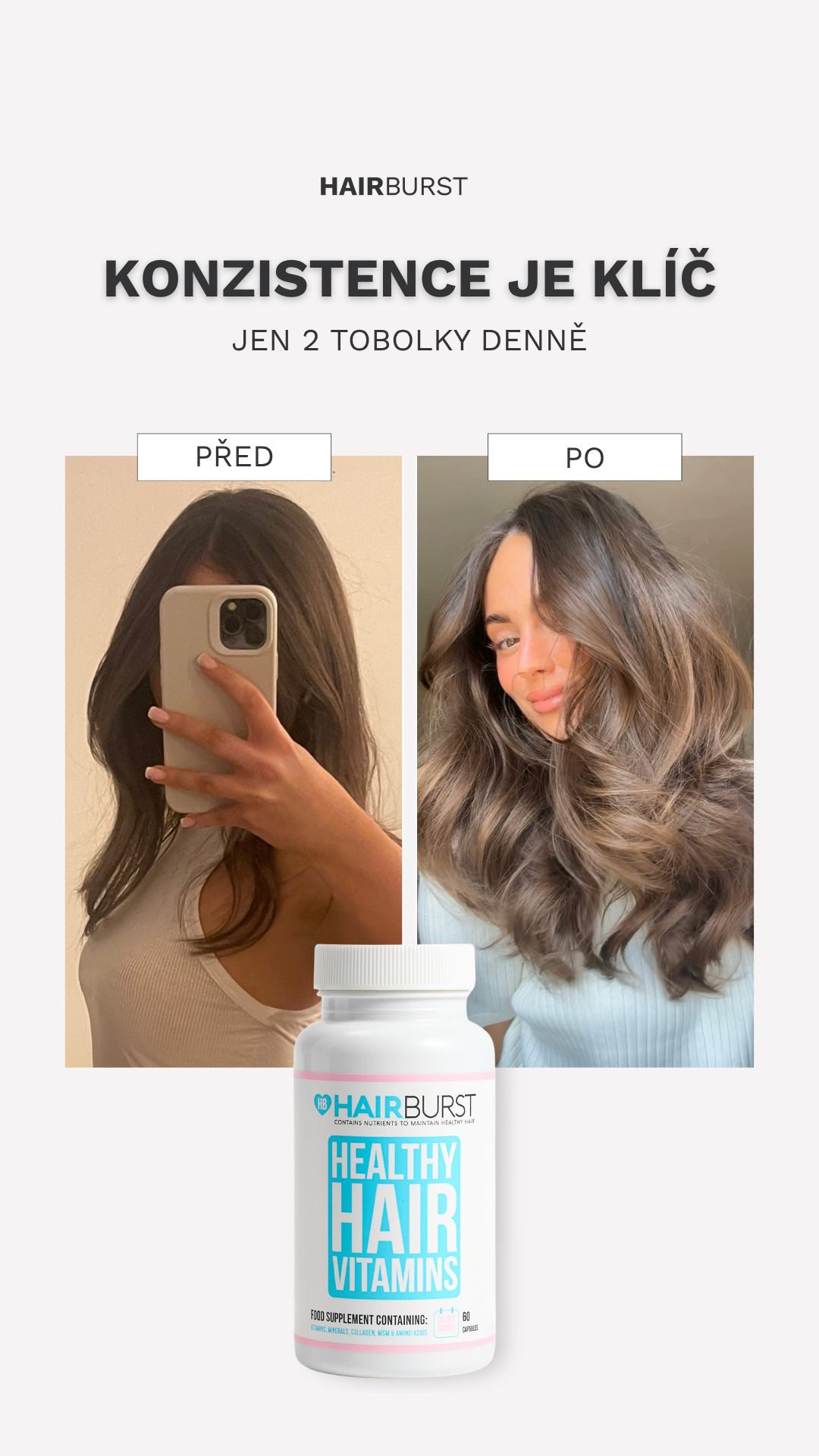 Hairburst Czech Republic Facebook ad