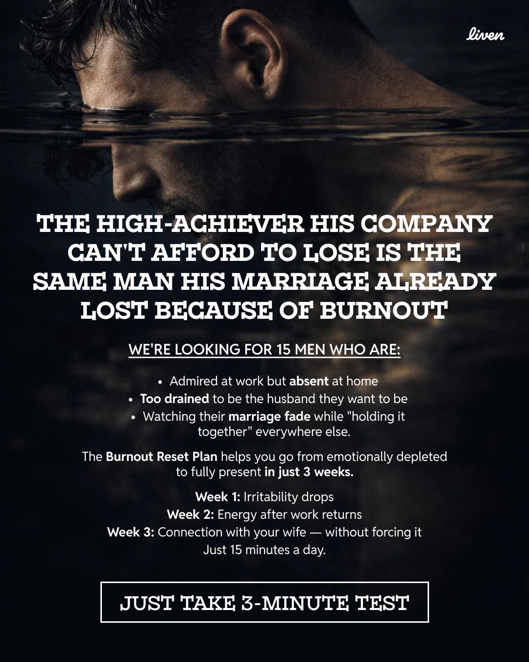 Liven: Communauté d'Éveil de Soi Facebook ad: Easy to Follow Anti-Burnout Plan