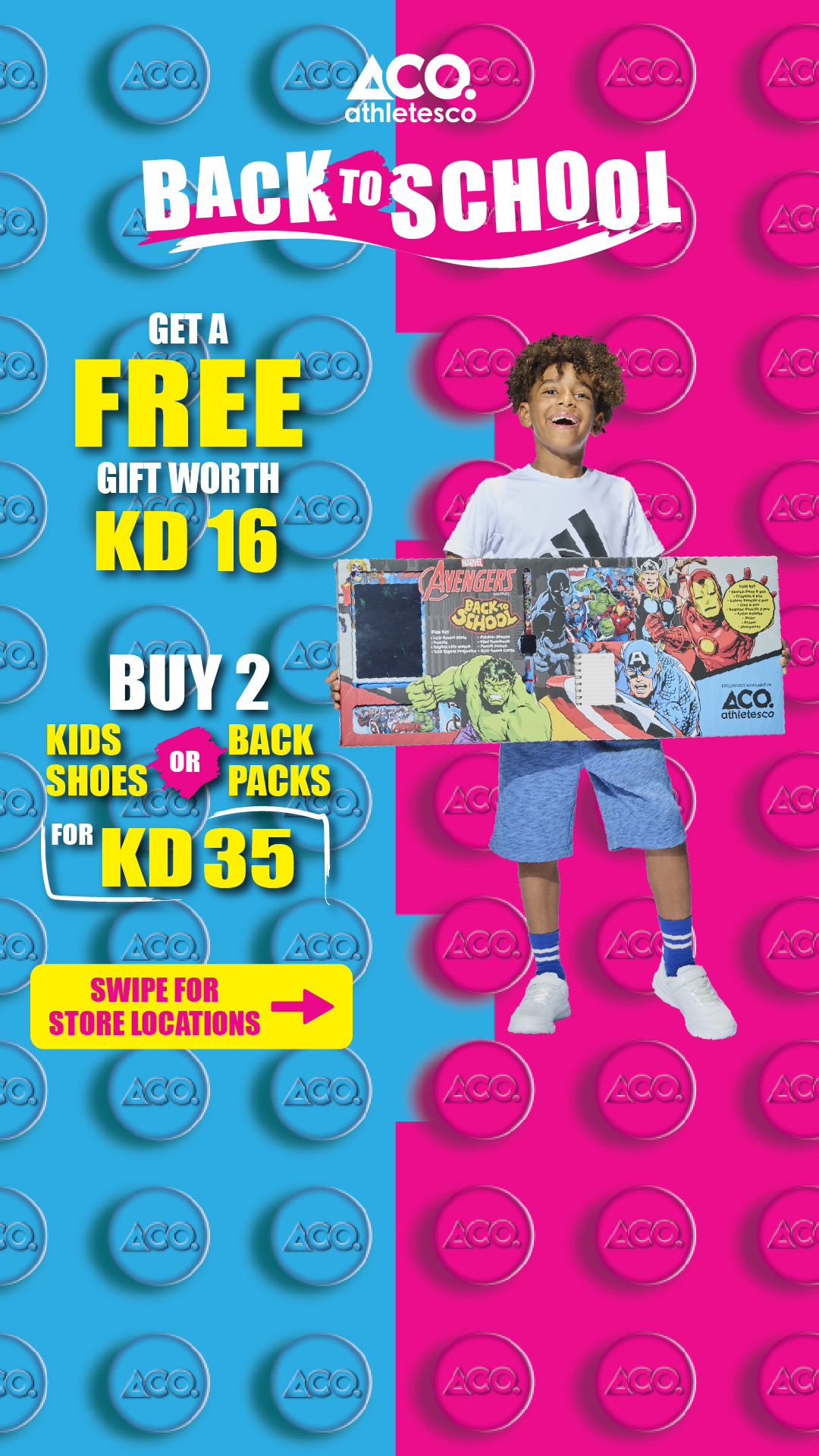 athlete's co. Facebook ad: Buy any 2 school shoes or backpacks and…