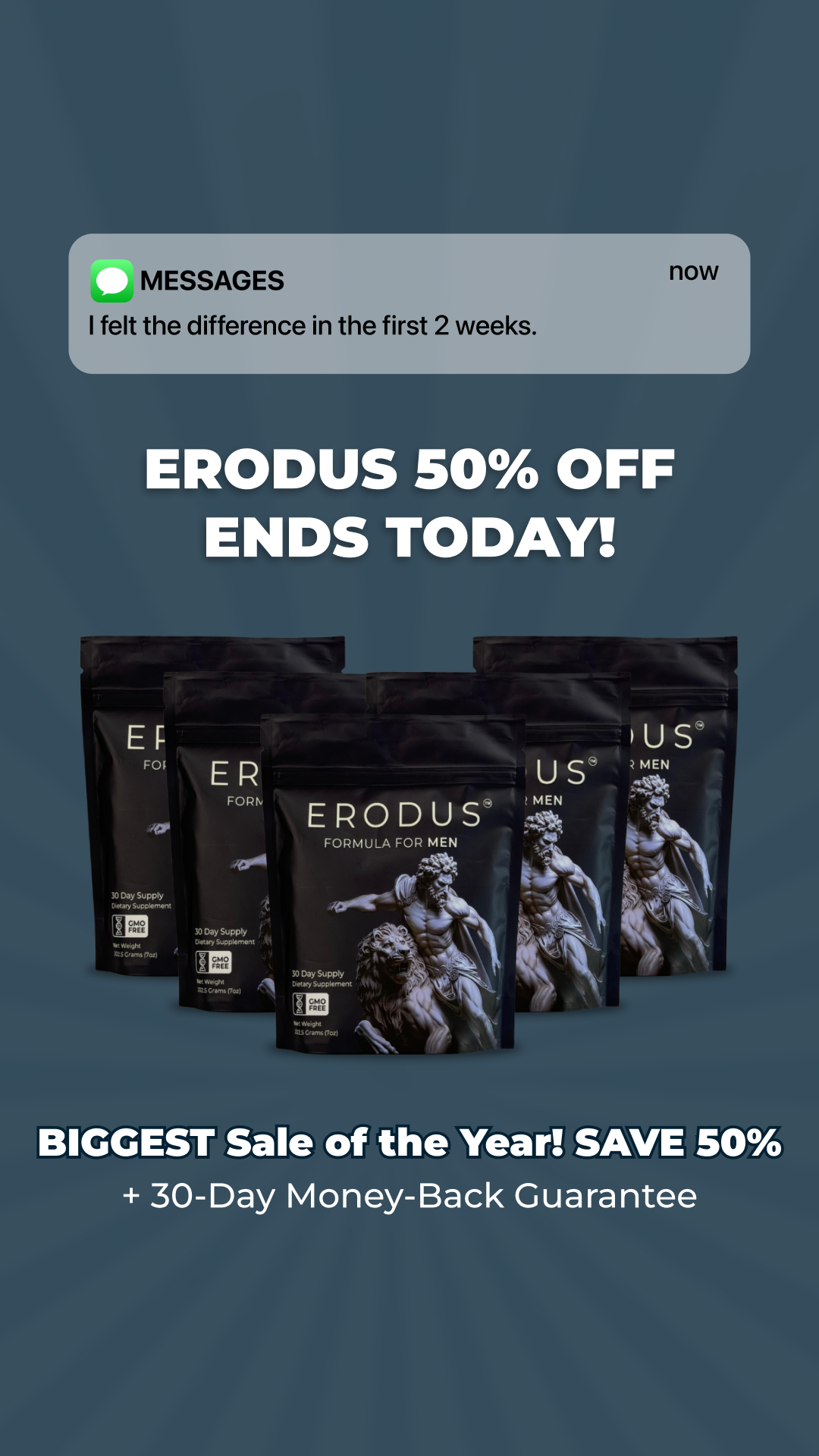 Erodus Formula For Men Facebook ad