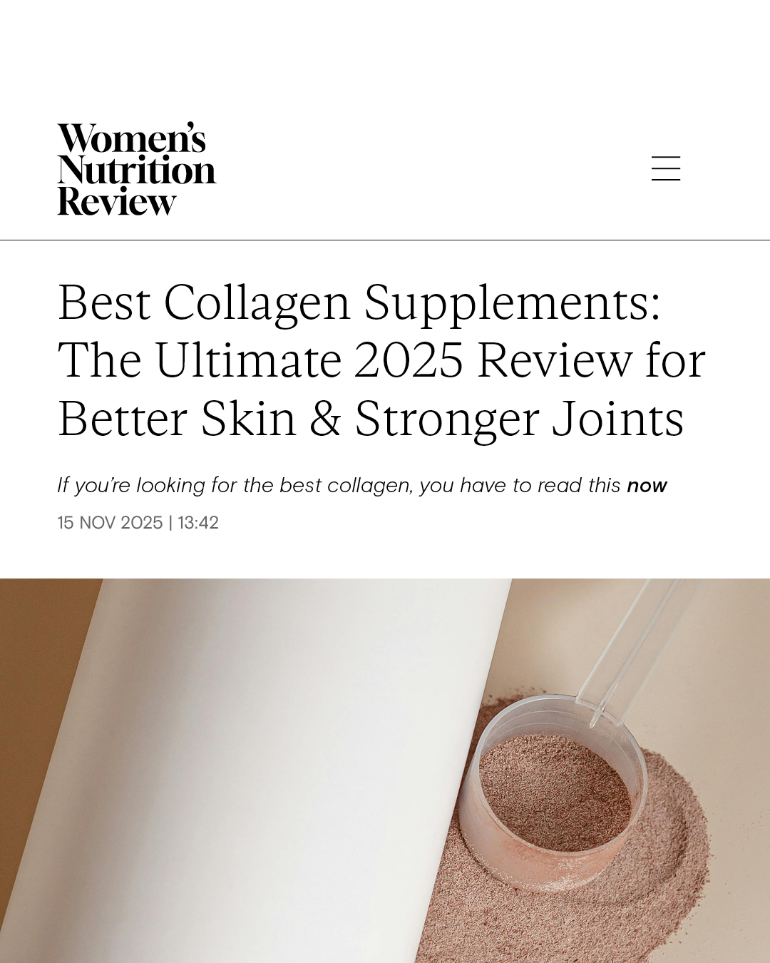 Women's Nutrition Review Facebook ad