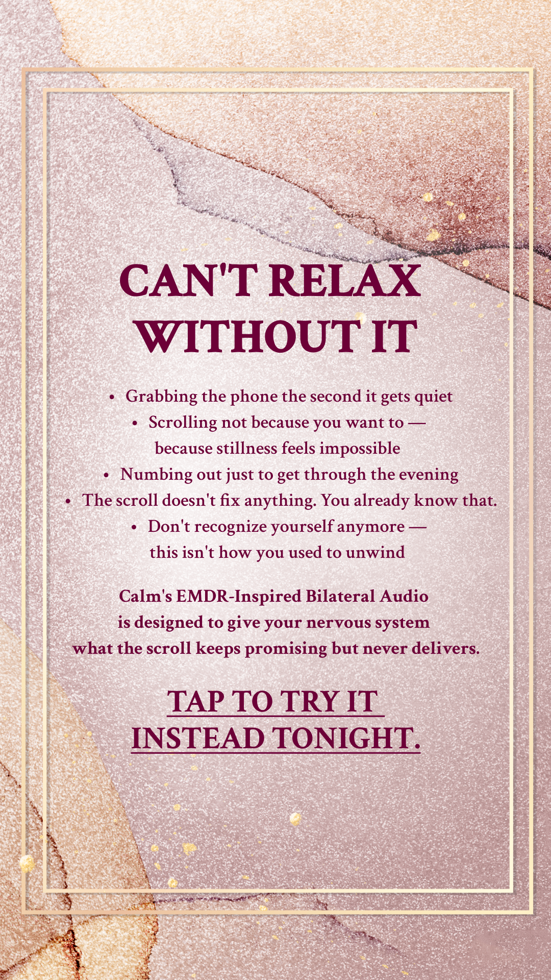 Calm Facebook ad