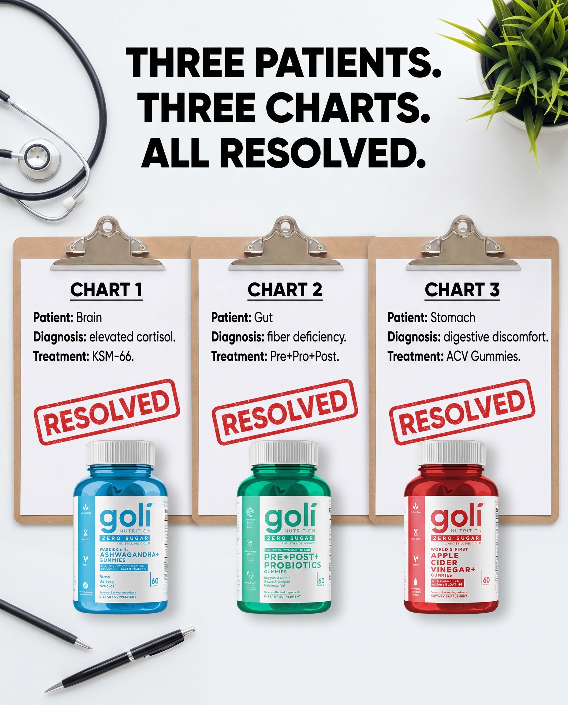 Goli Facebook ad: OVER 60% OFF + 100% FREE Shipping