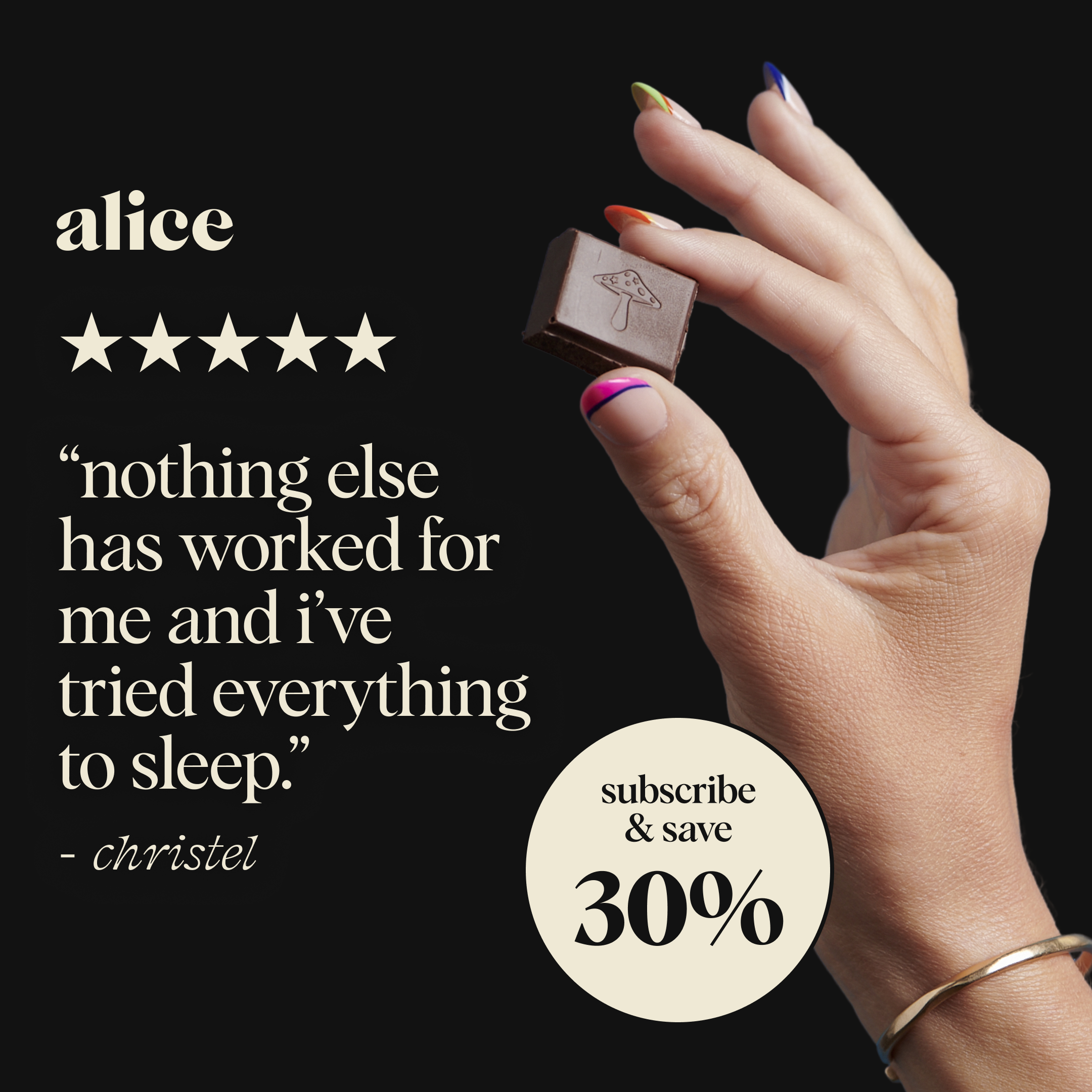 Alice Mushrooms Facebook ad