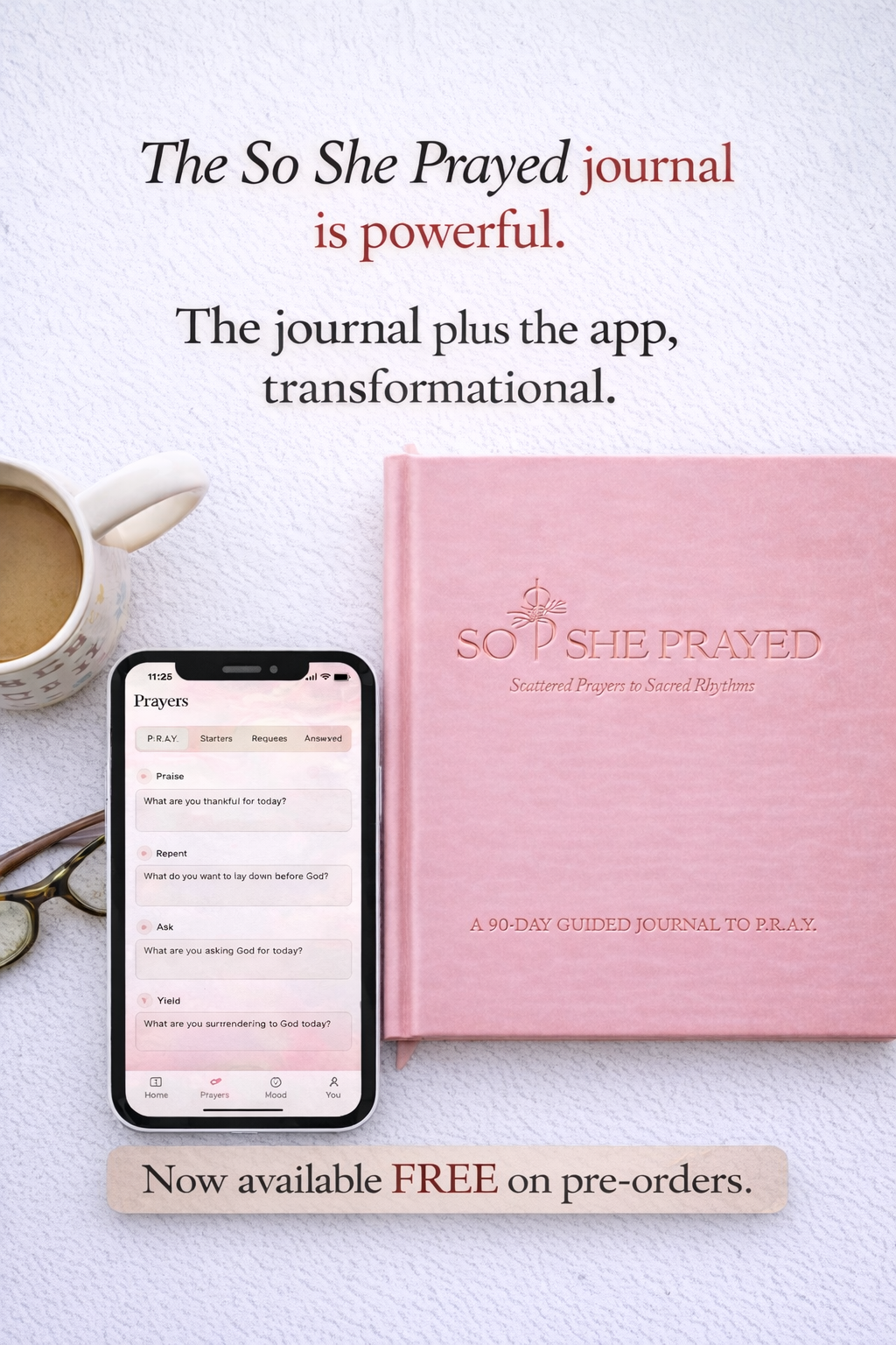So She Prayed Journal Facebook ad: Start Your Prayer Rhythm Today