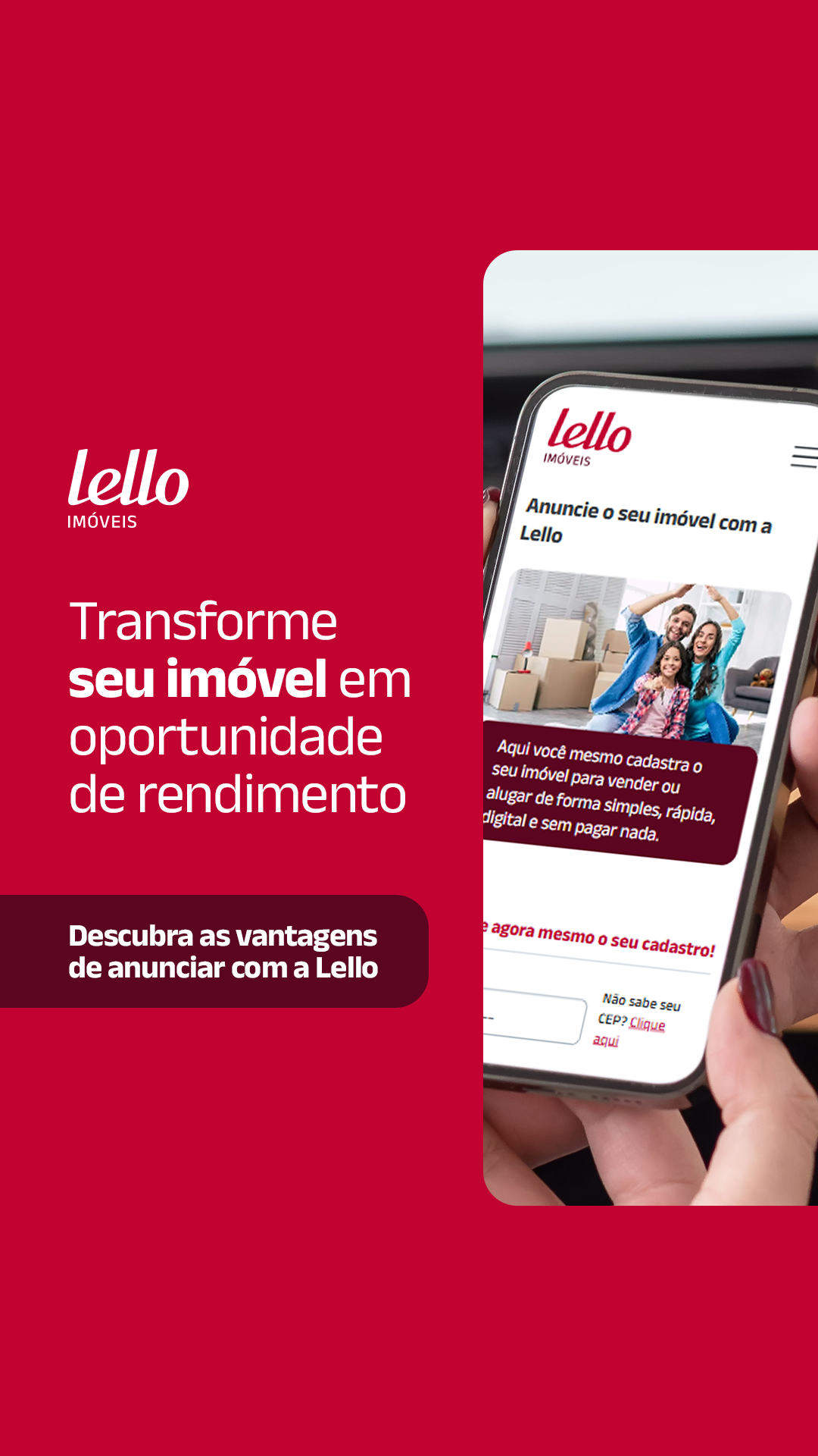 Lello Imóveis Facebook ad from May 5, 2025