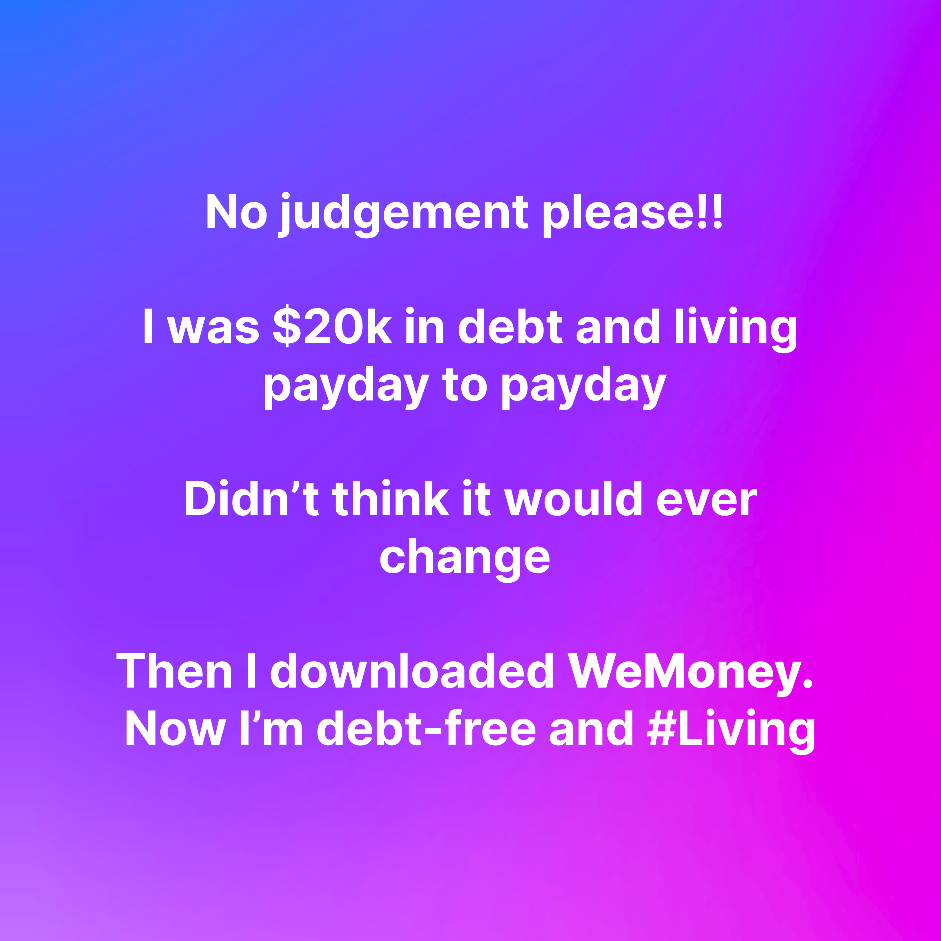 WeMoney Facebook ad