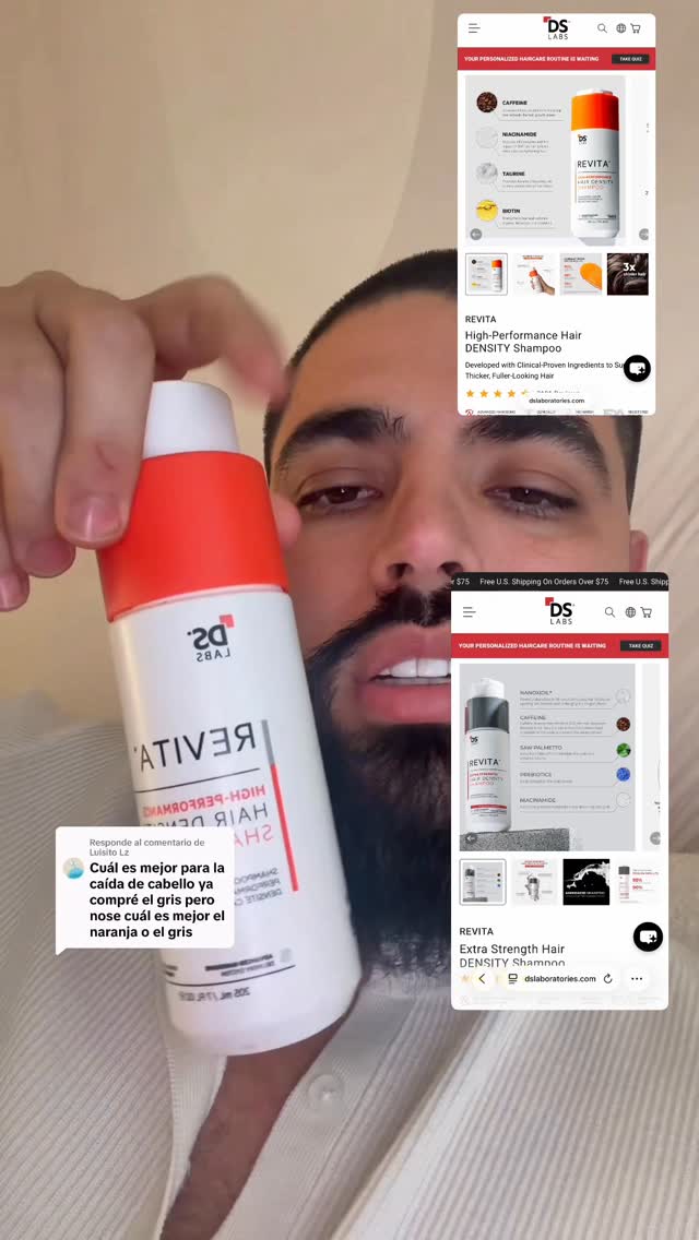 DS Laboratories Facebook ad: Cuál es la diferencia entre el shampoo density…