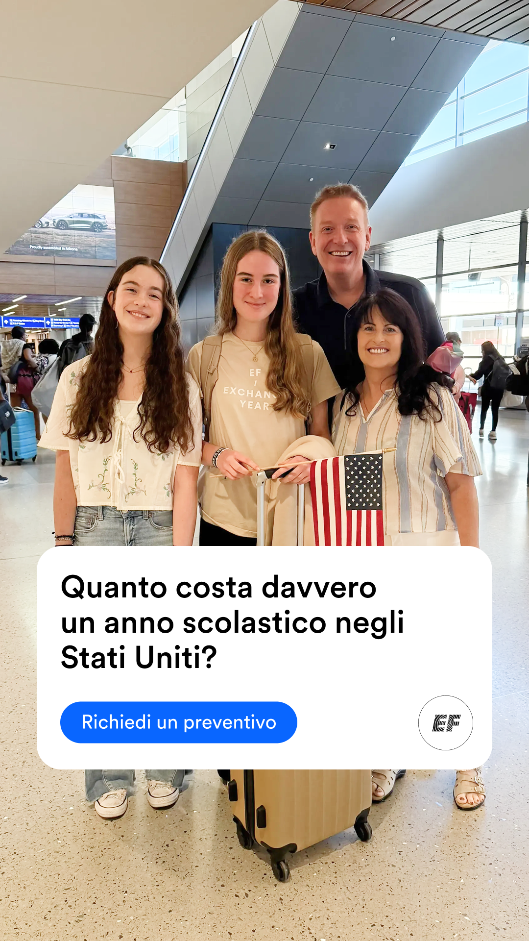 Anno scolastico all'estero con EF Facebook ad: Preventivo Gratuito!