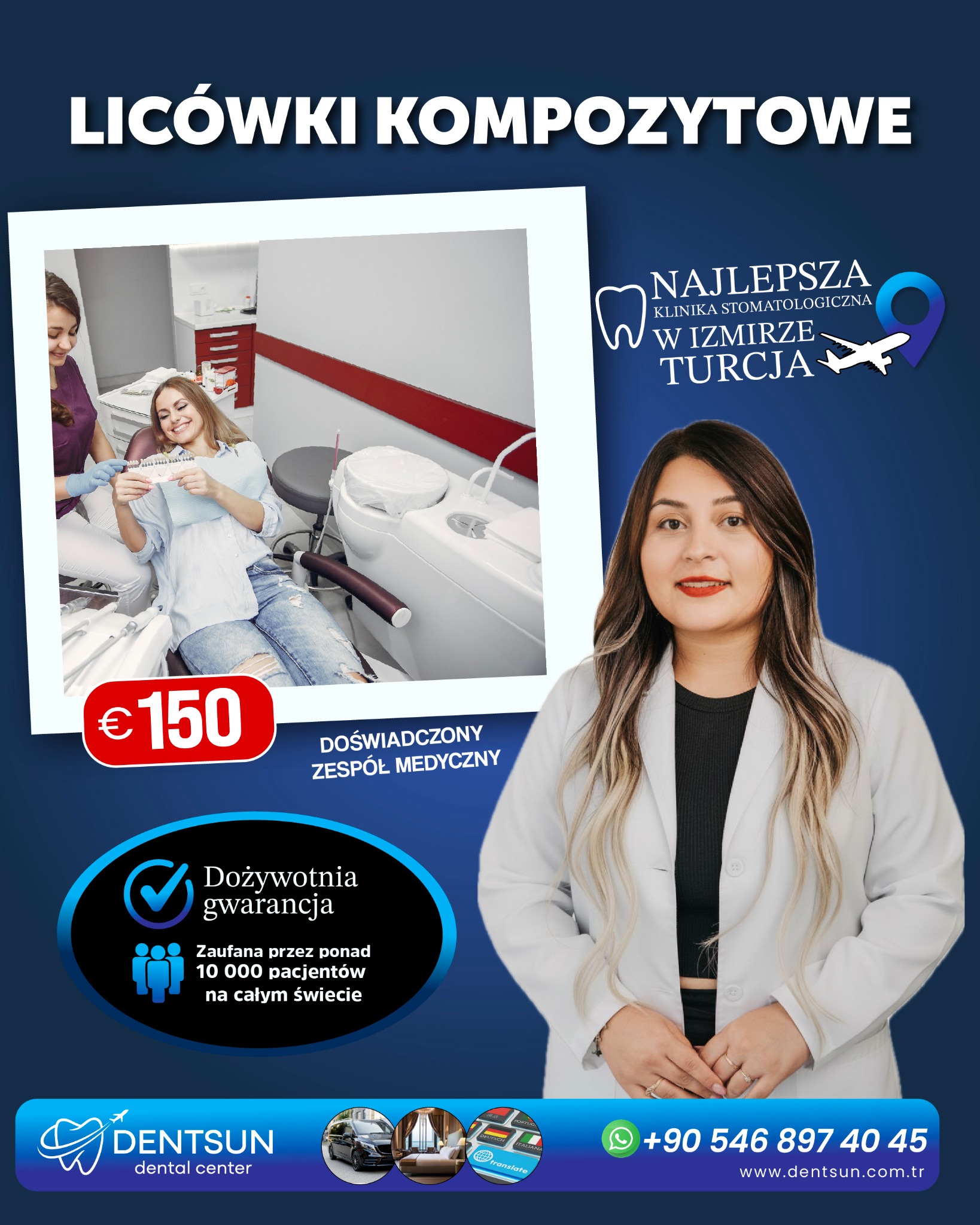 Dentsun International Facebook ad: Najlepsza klinika stomatologiczna w Turcji / Izmirze