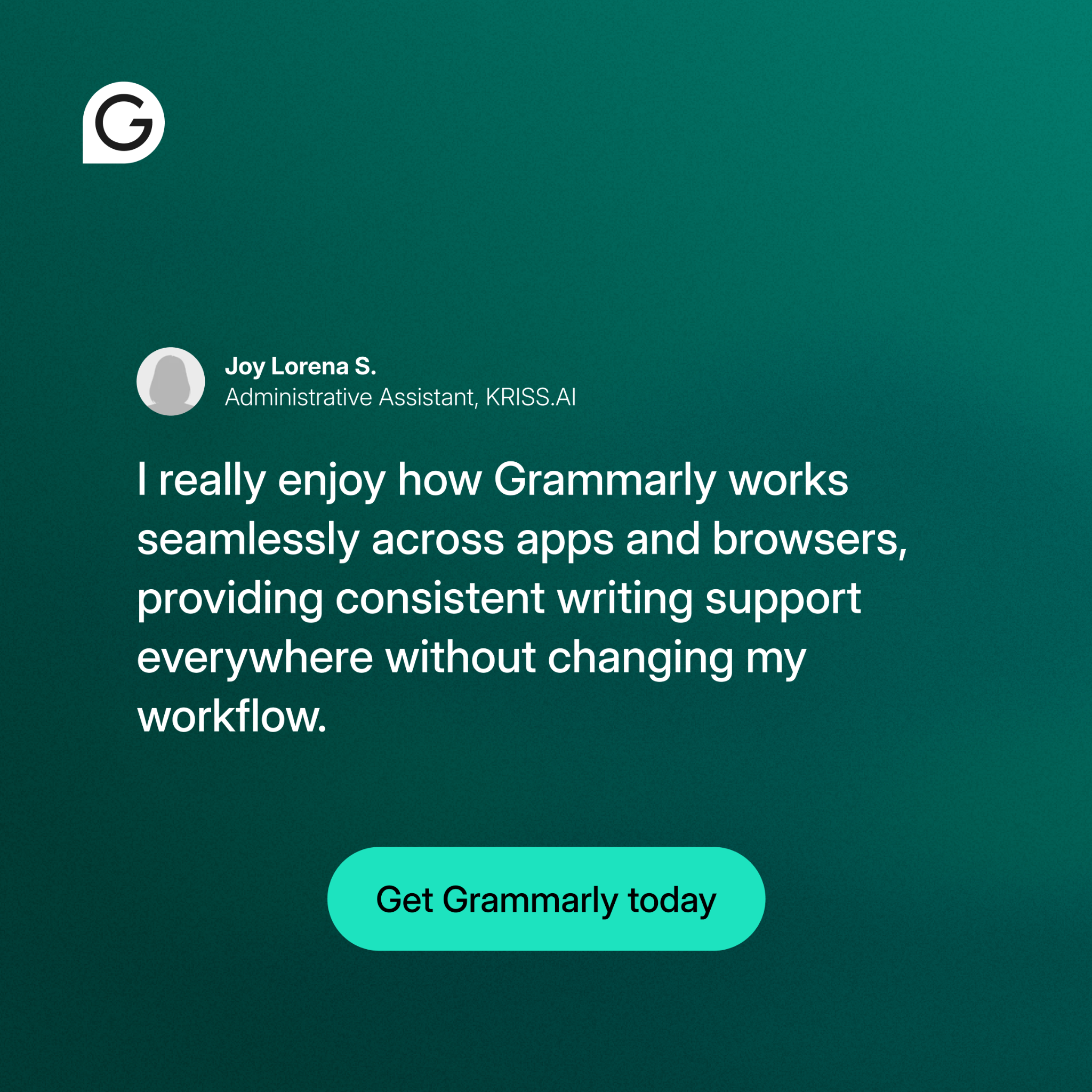 Grammarly Facebook ad