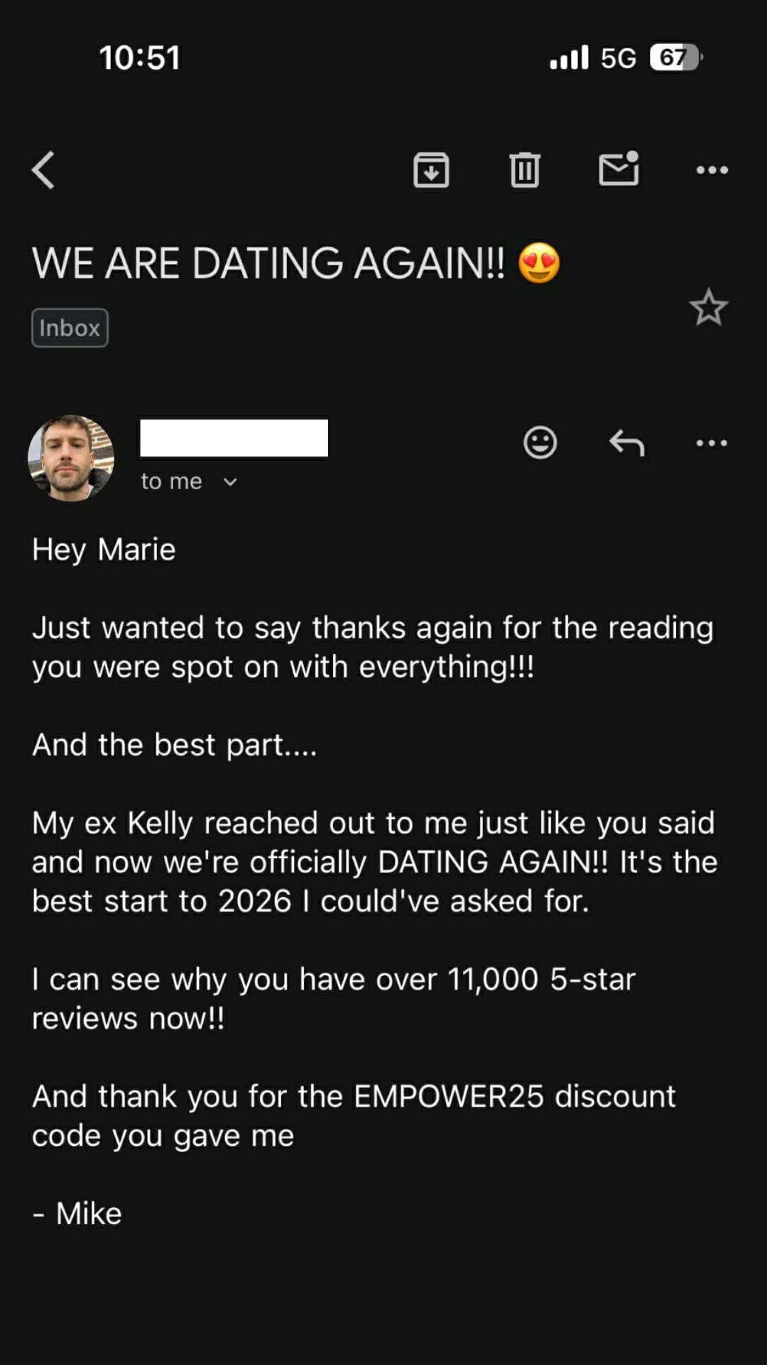 Try Psychic Marie Facebook ad