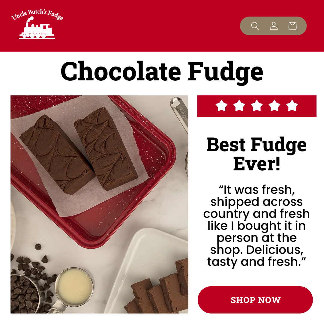 Uncle Butch’s Fudge Facebook ad