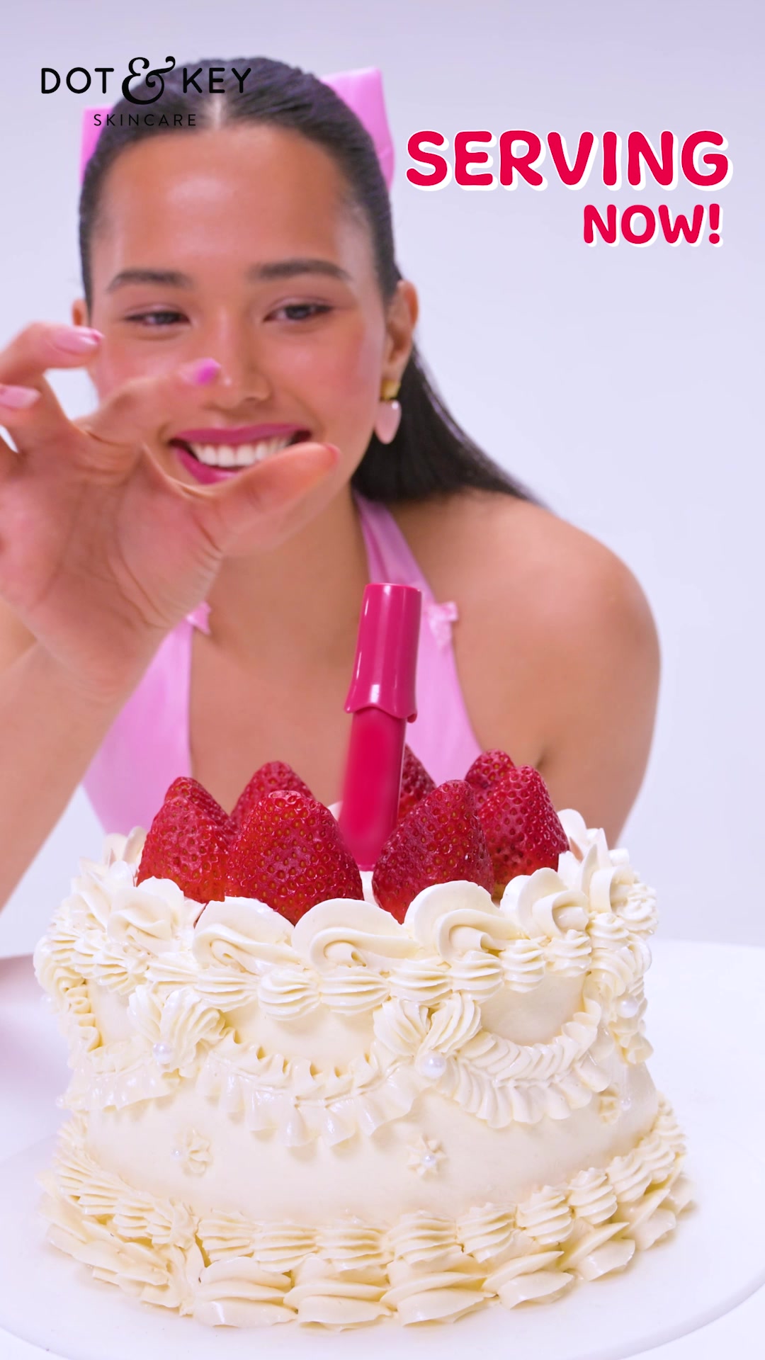 Dot & Key Facebook ad: Strawberry Glaze Meltie Lip Balm