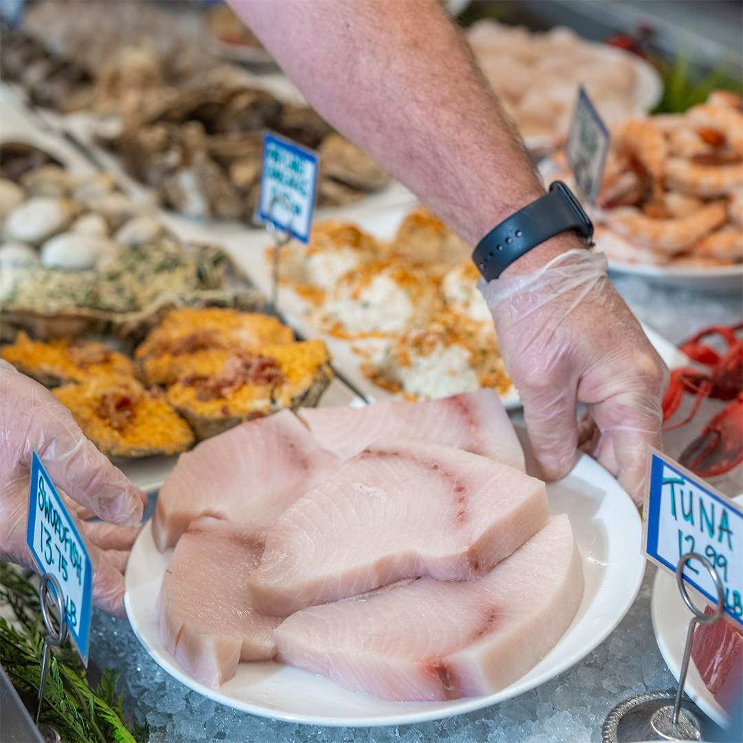 Copper Cellar Marketplace Facebook ad: Fresh fish & seafood is less than 5…