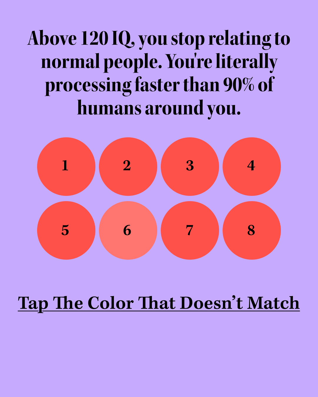International IQ Test Facebook ad