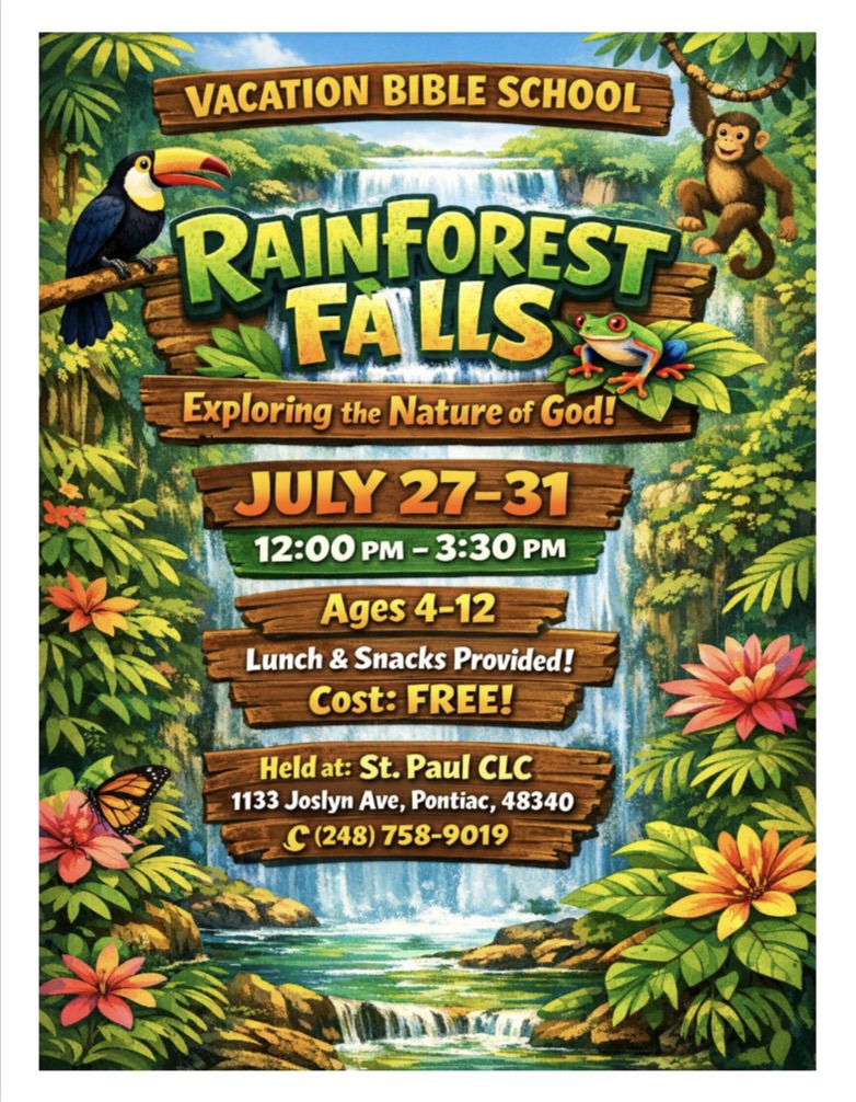 St Paul Pontiac CLC - Community Outreach Facebook ad: Rainforest Falls: Exploring The Nature Of God Vacation…