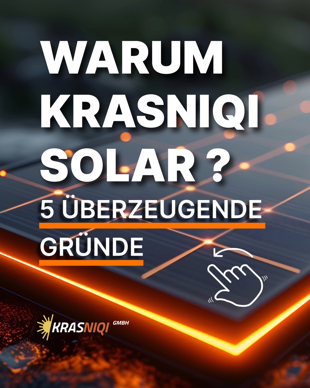 Krasniqi GmbH Facebook ad: Warum Krasniqi Solar die richtige Wahl für deine…