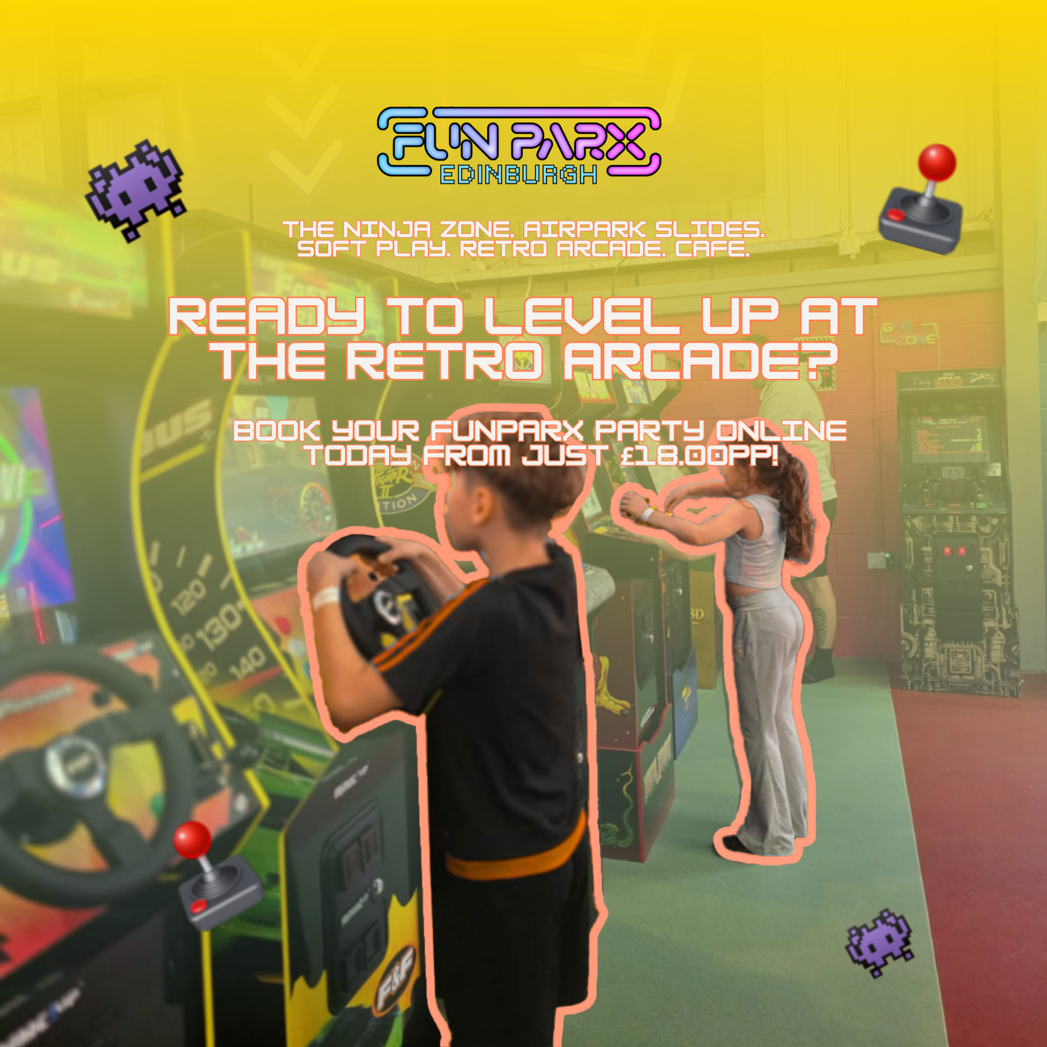 FUNPARX Edinburgh Facebook ad: Summer Holidays Start Here