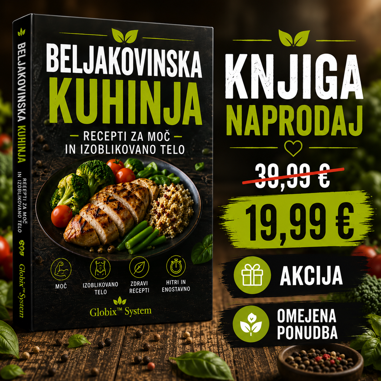Globix Books - Slovenija Facebook ad: Zdrava prehrana še nikoli ni bila tako preprosta!