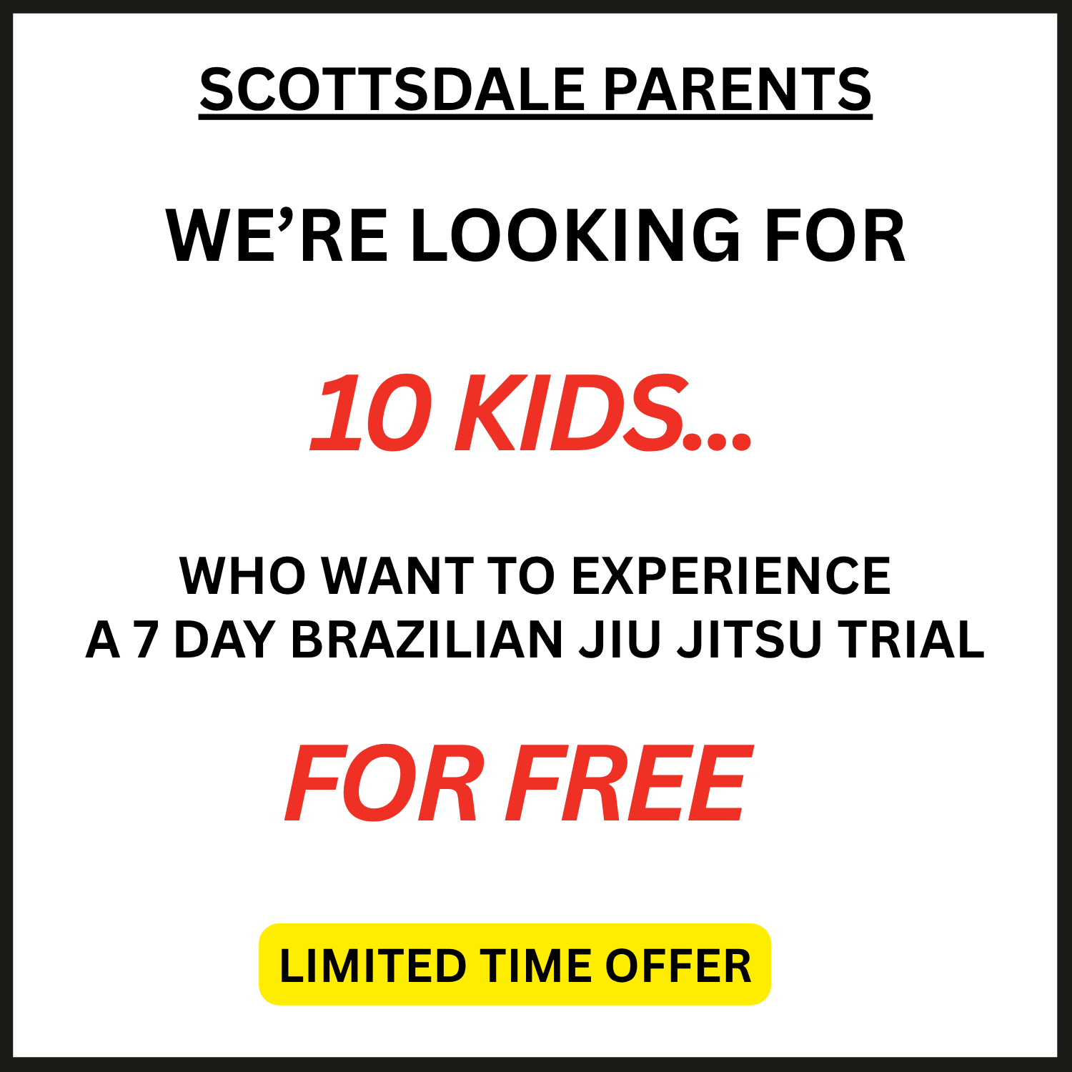 One Ten Brazilian Jiu Jitsu Academy Facebook ad