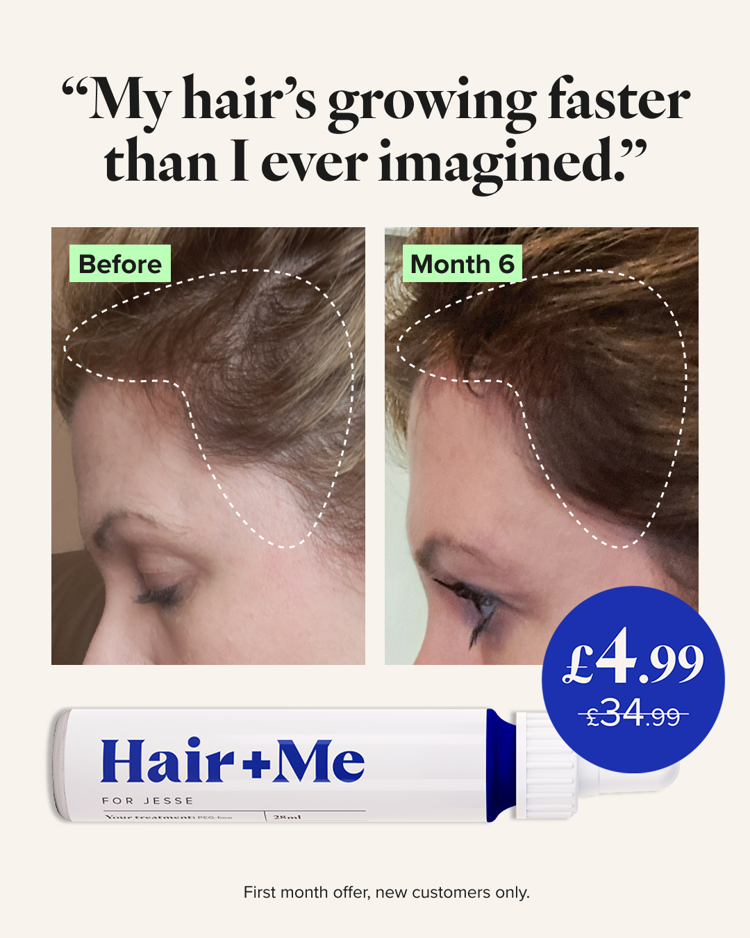 Hair + Me Facebook ad