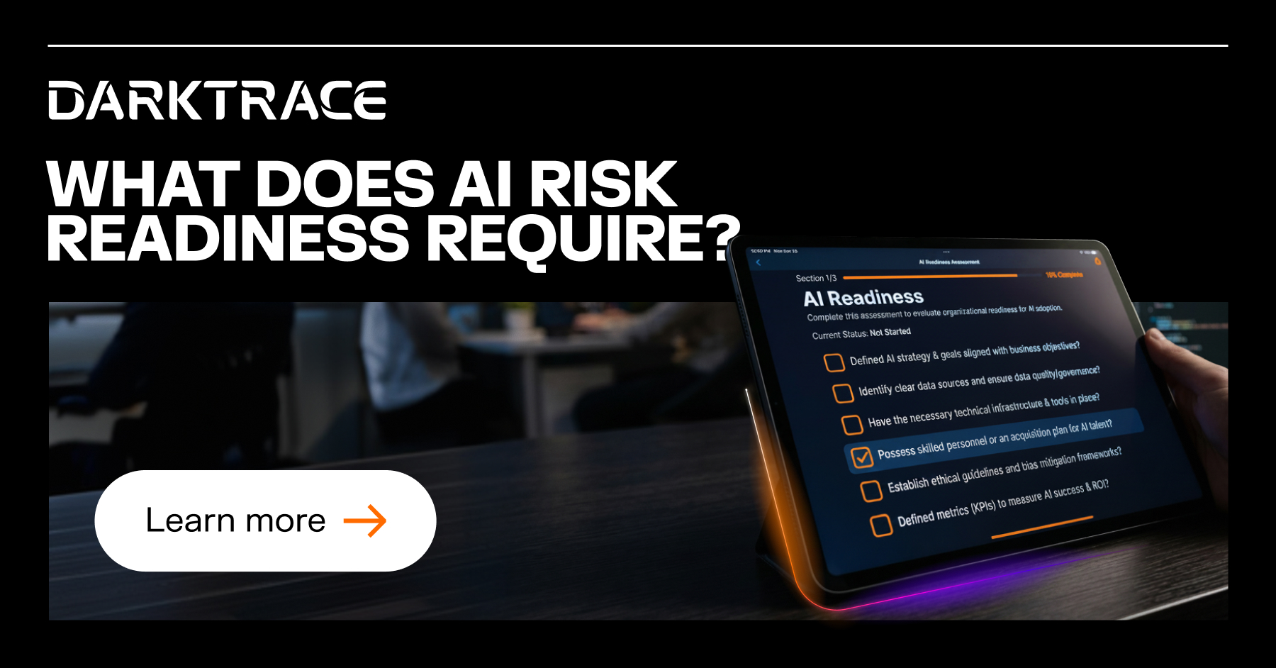 Darktrace Facebook ad: Make AI Security easier to manage
