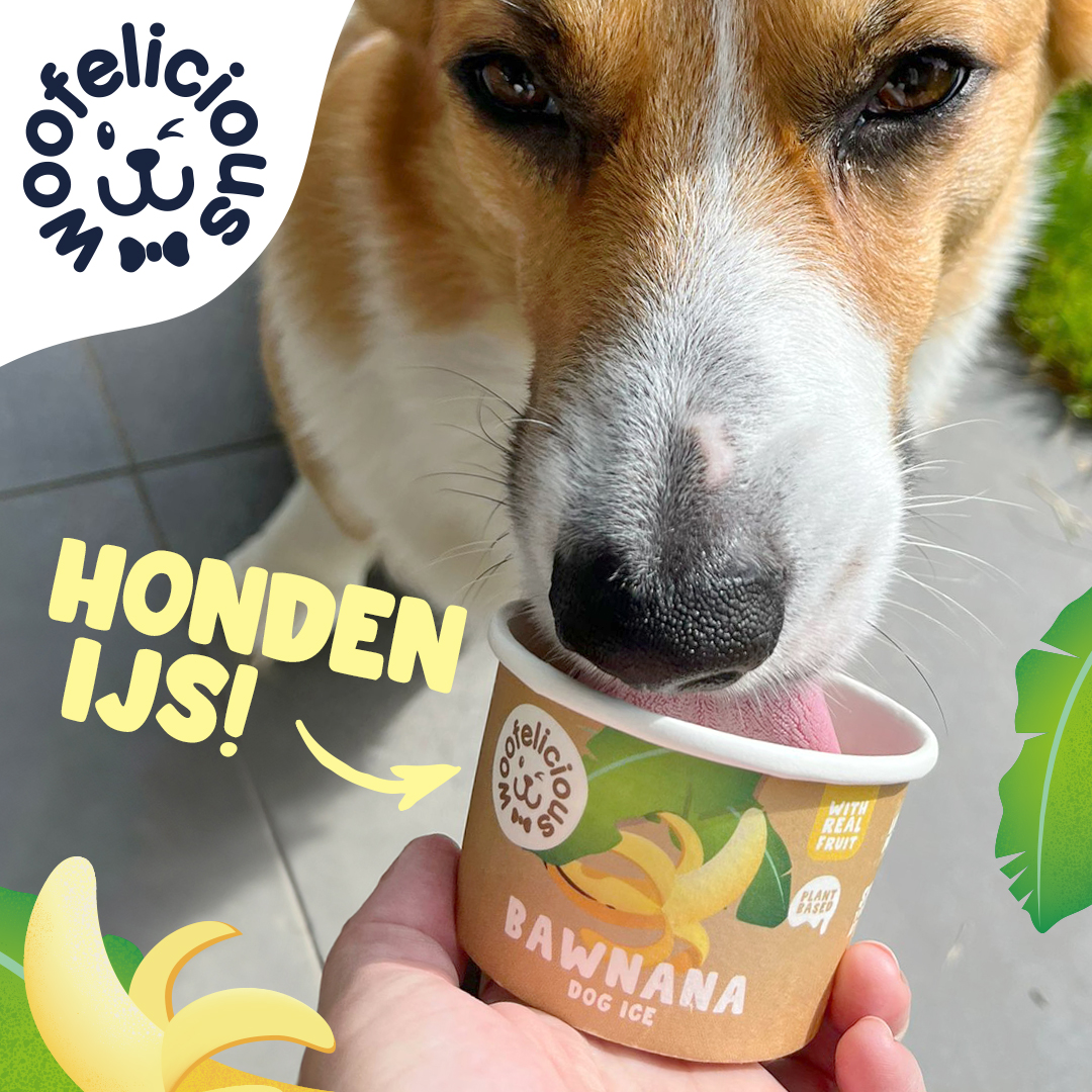Woofelicious Facebook ad: Verwen je hond met een lekker en gezond…