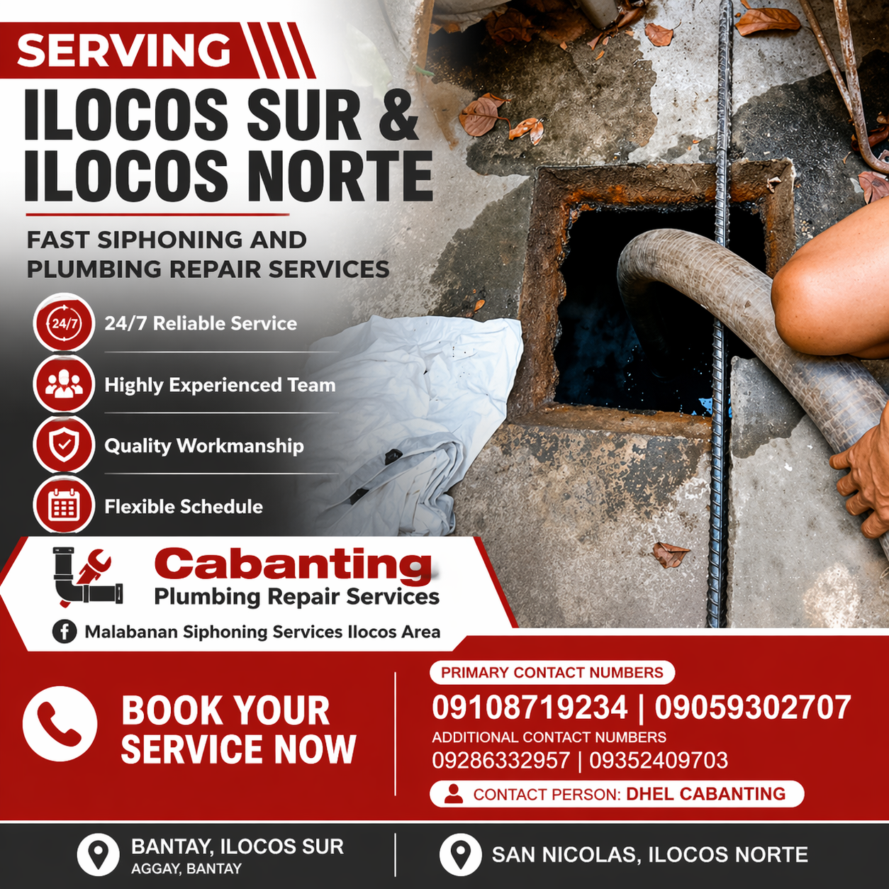 Malabanan Pozo Negro Siphoning Services Ilocos Area Facebook ad