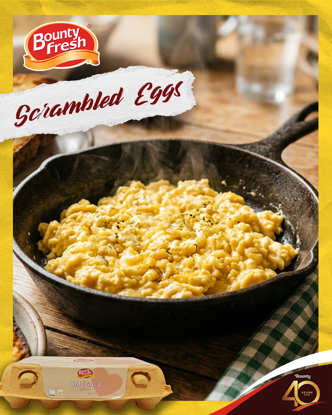 Bounty Fresh Facebook ad: Level up your usual scrambled eggs, BFF!