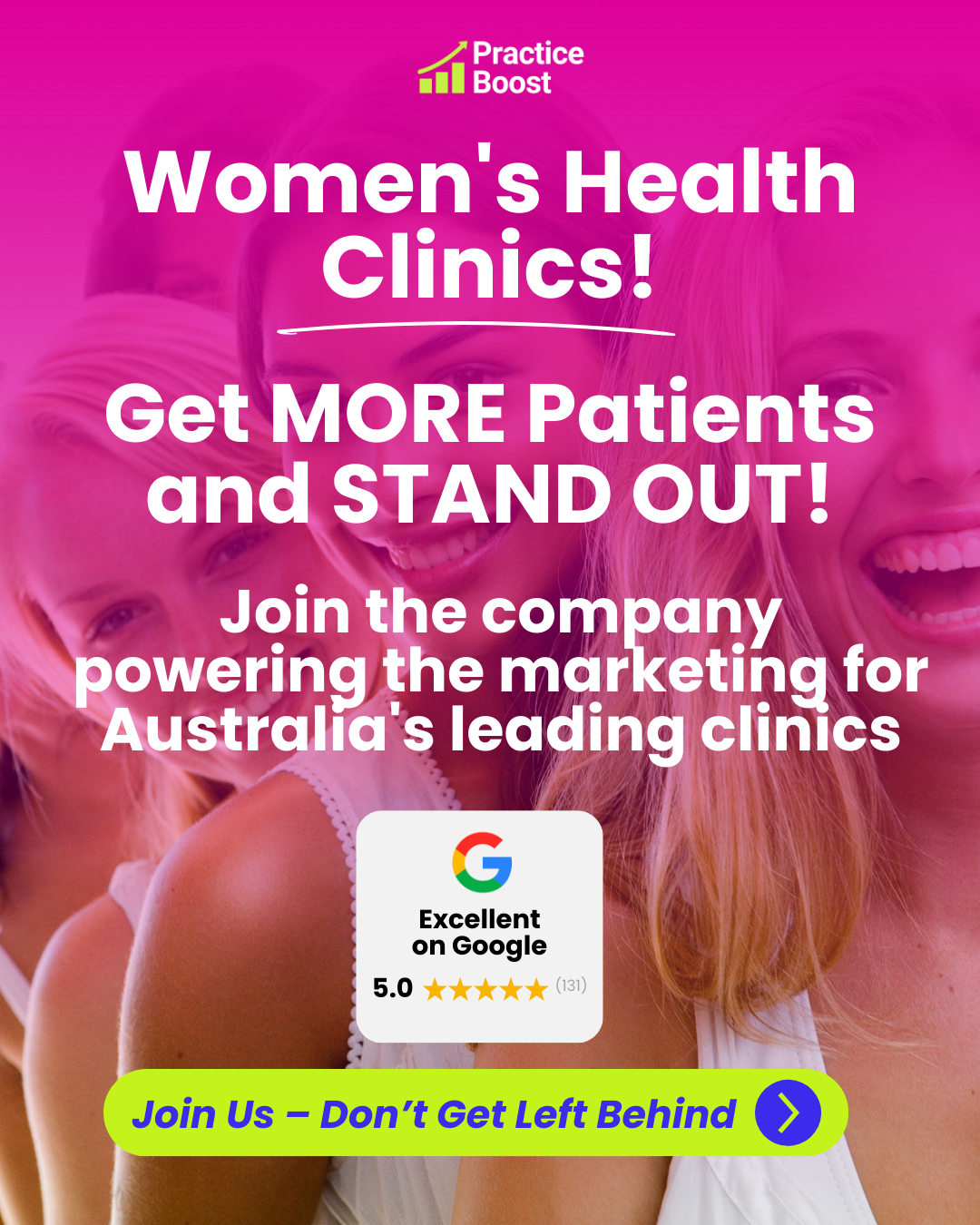 Practice Boost Facebook ad: More Patients with Practice Boost!