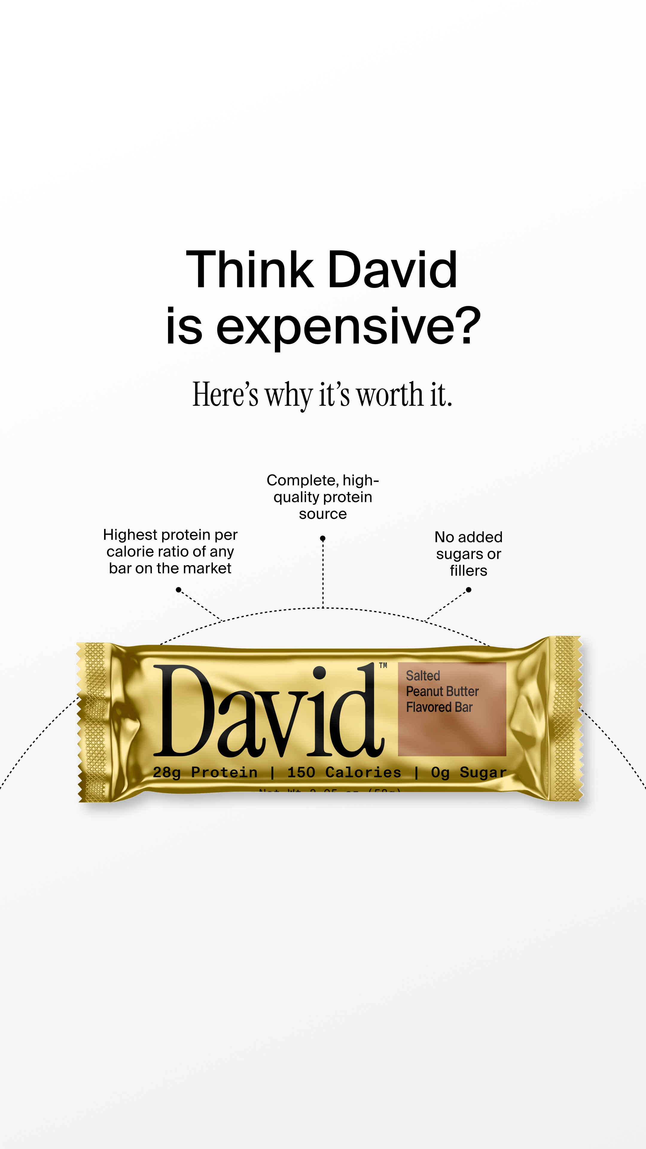 David Protein Facebook ad