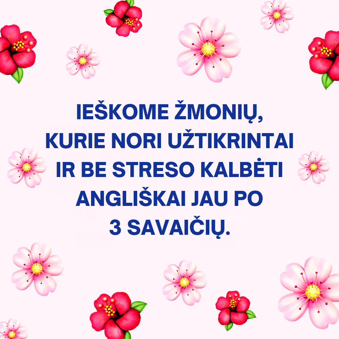 LingoPass Facebook ad: Anglų kalba suaugusiems per 30 dienų