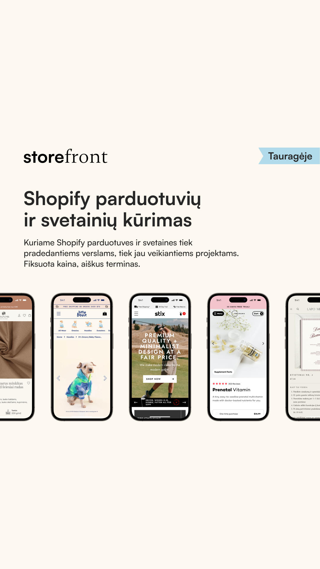 Storefront.lt Facebook ad from May 21, 2026