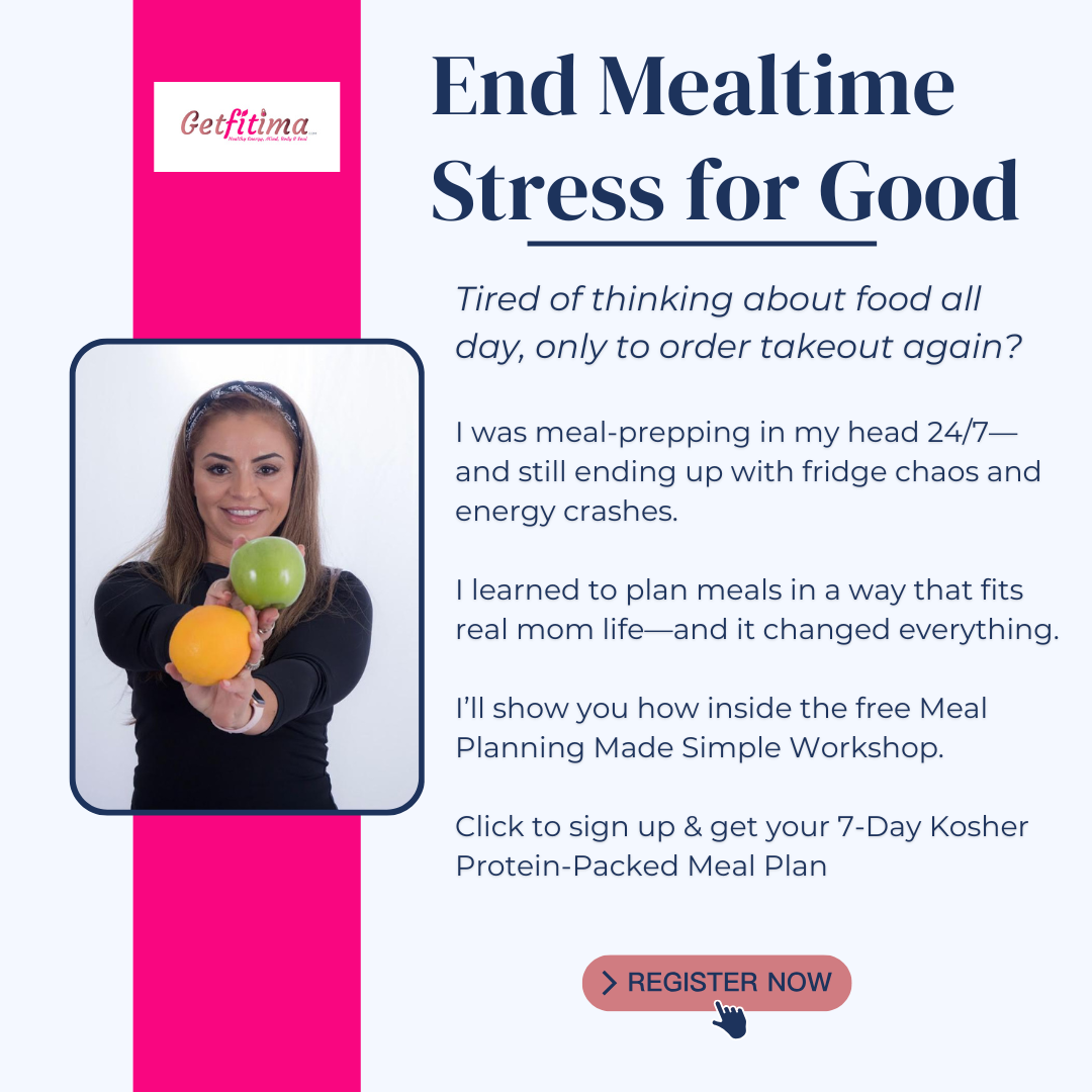 GetFitima by Coach Ilanit Facebook ad: Free Workshop: Meal Planning Made Simple