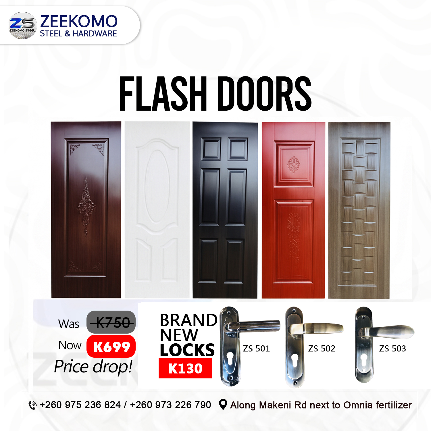 Zeekomo Steel Facebook ad: Step into style and security with our premium…