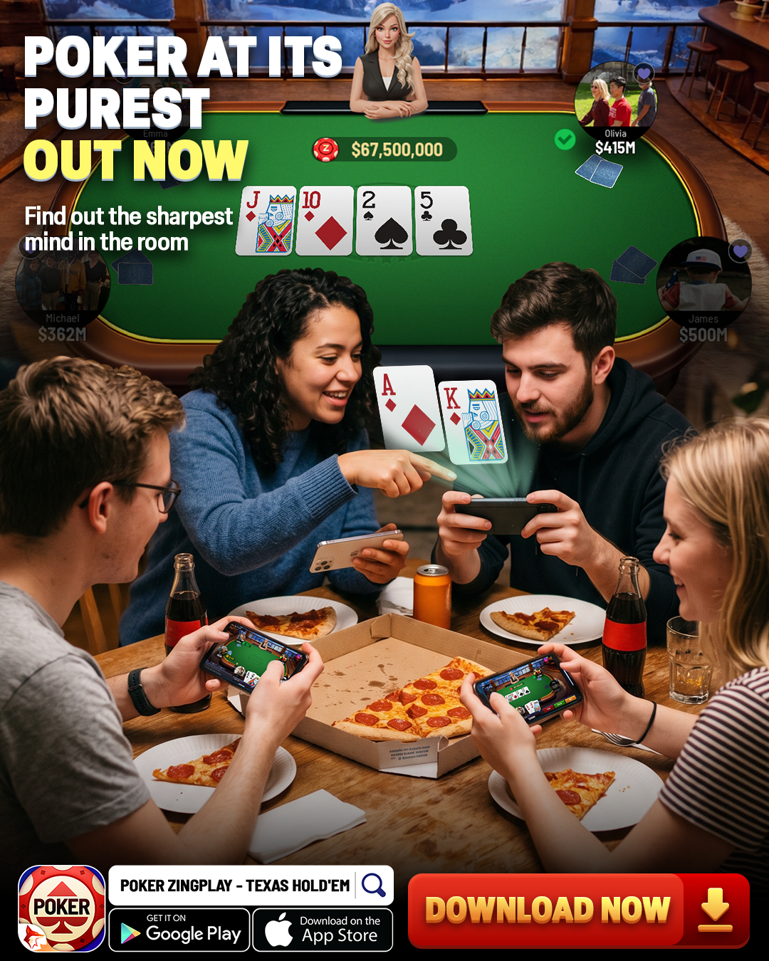 Poker ZingPlay - Texas Hold'em Facebook ad