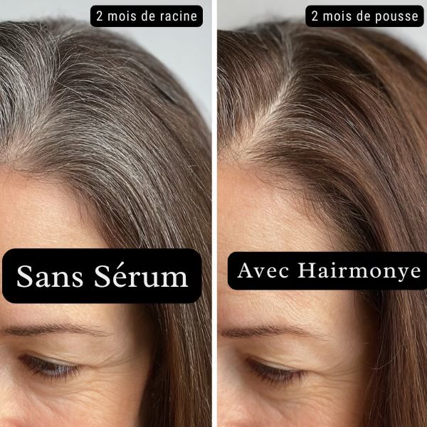 Hairmonye Facebook ad: Ses cheveux blancs ont disparu, sans coloration