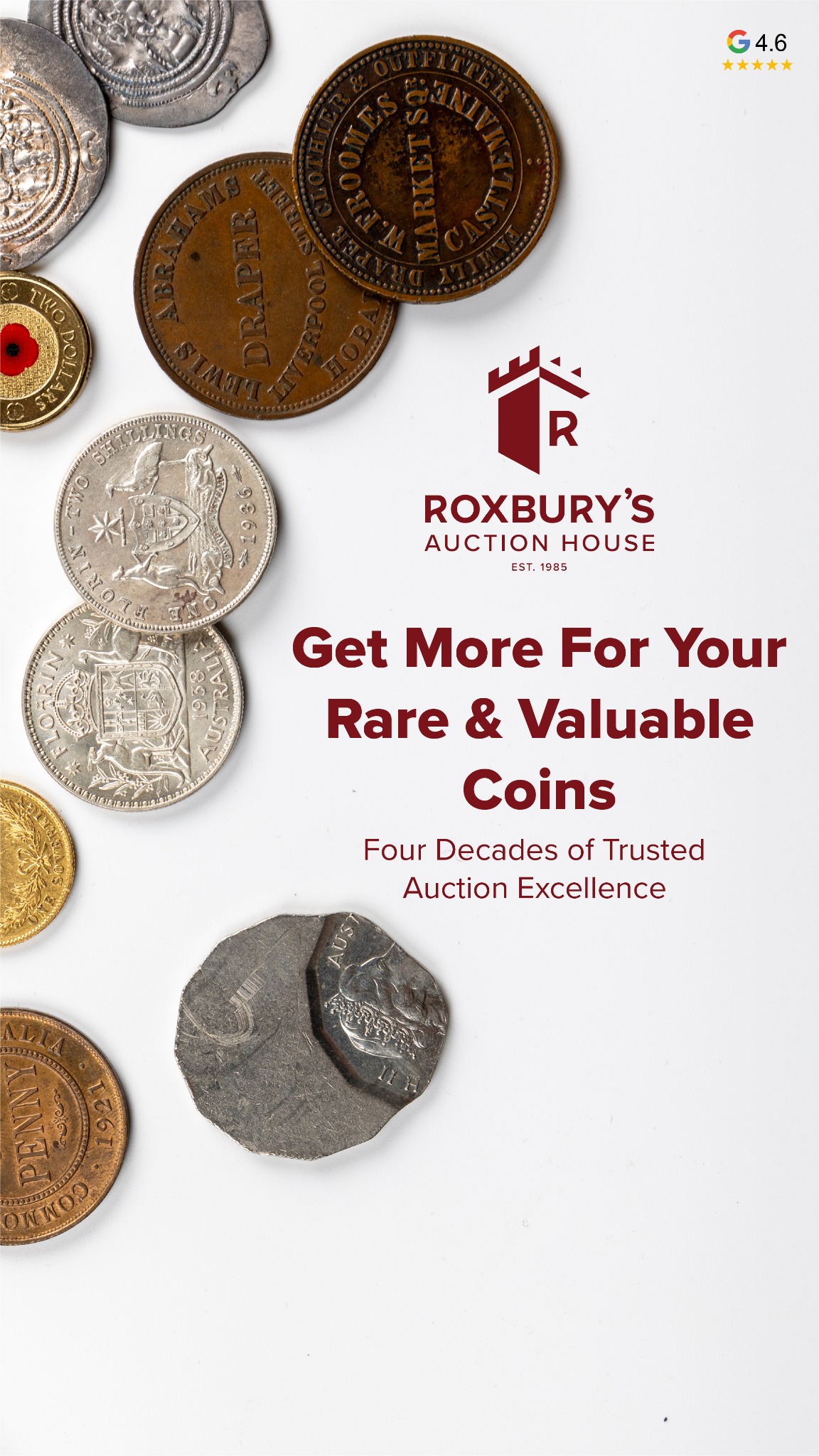 Roxbury's Auction House Facebook ad