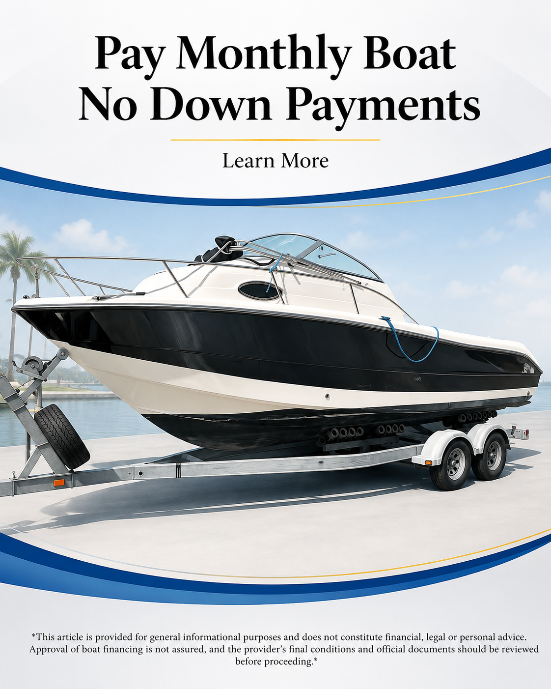 Innovate Your Life Facebook ad: Pay Monthly Boat No Down Payments