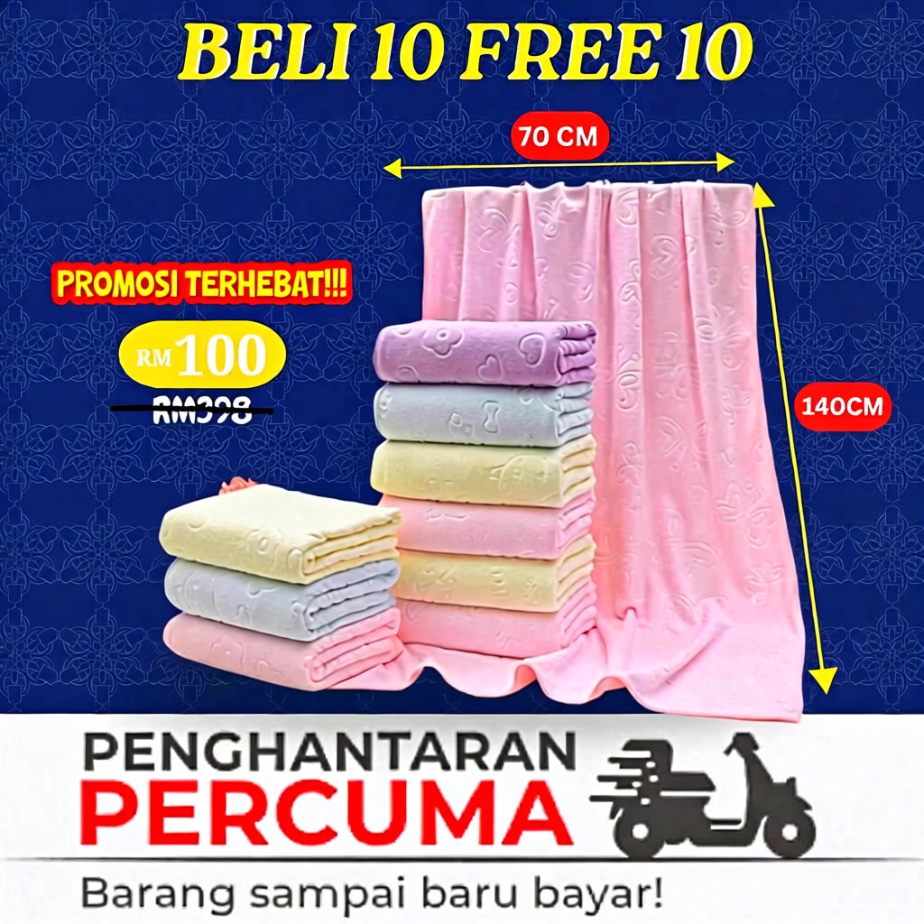 Home Towel Facebook ad: 20 Helai Sekali Beli - Tinggal Sikit je!