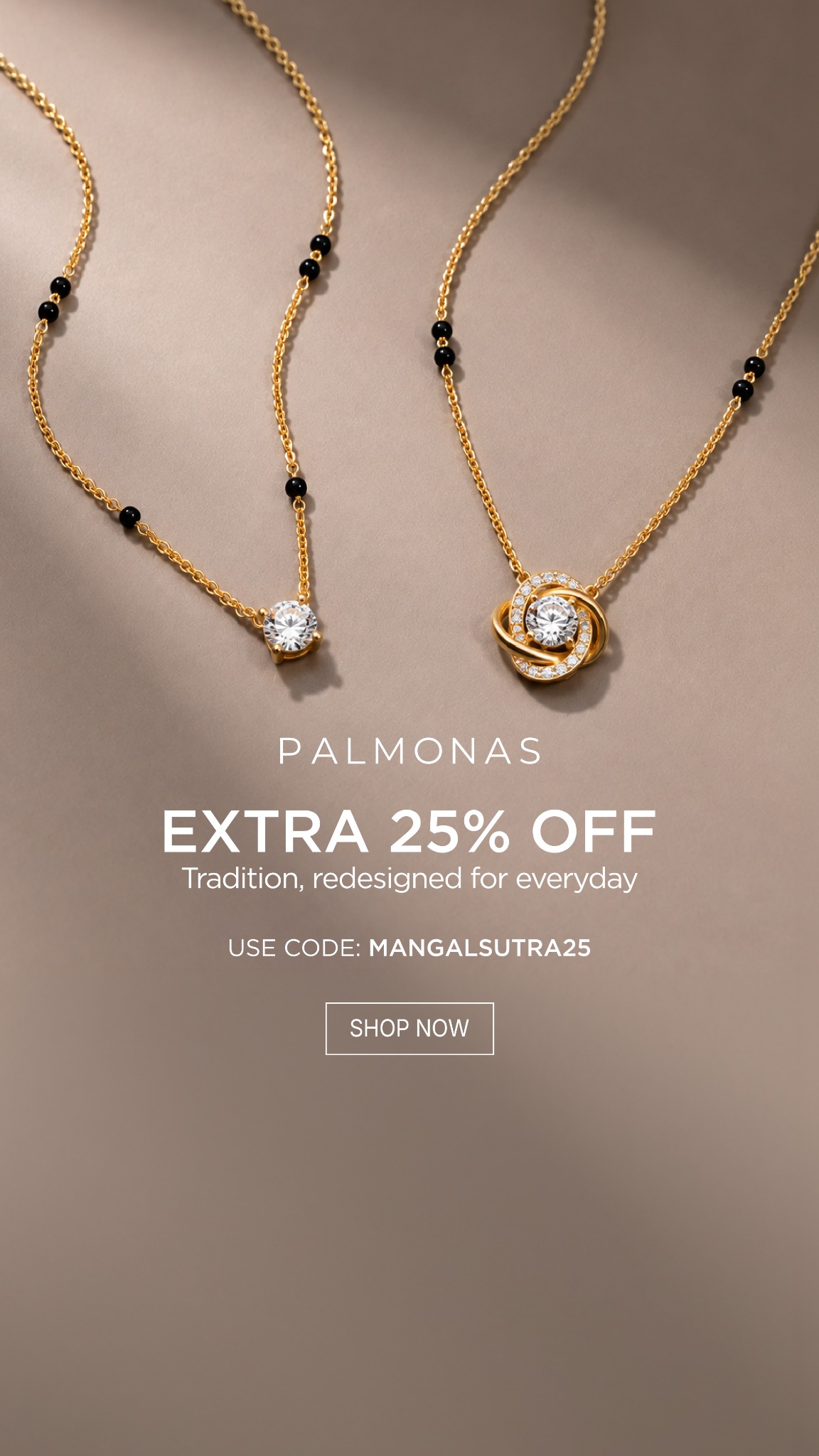 Palmonas Facebook ad: Palmonas Silver Mangalsutras