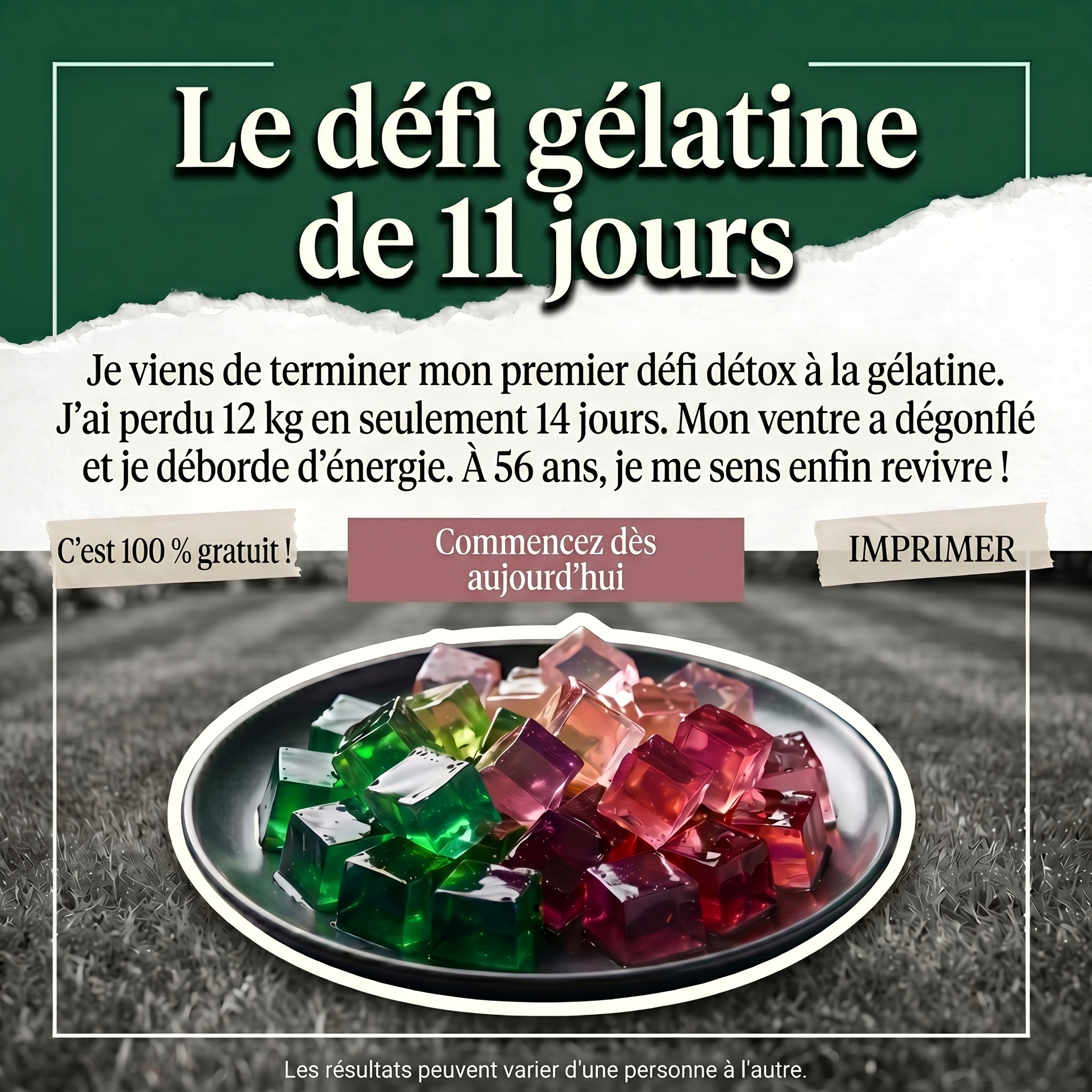 My Diet Challenge Facebook ad: Il suffit de 2 semaines pour faire la différence