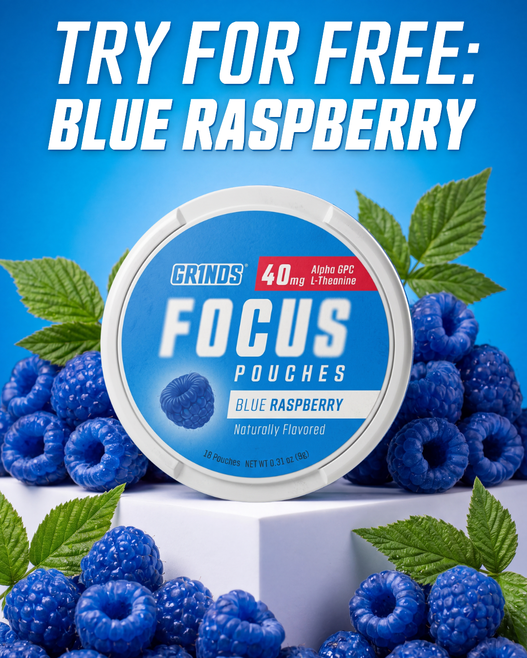 Grinds Pouches Facebook ad: Try Grinds Today
