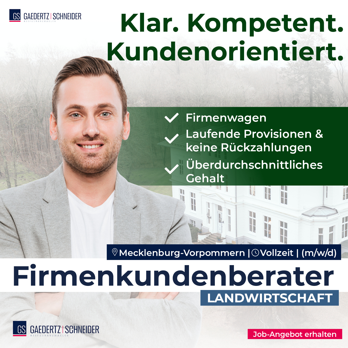 Gaedertz-Schneider GmbH Versicherungsmakler Facebook ad: Versicherung + Landwirtschaft