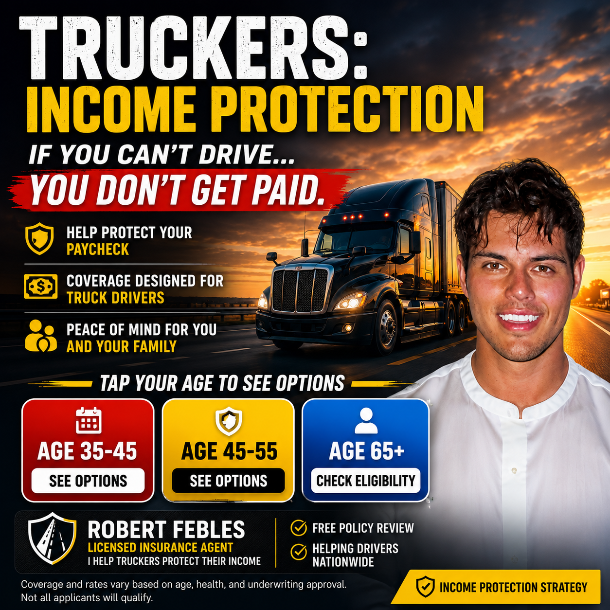 American Trucker Association Facebook ad: Plans Start at $2/Day