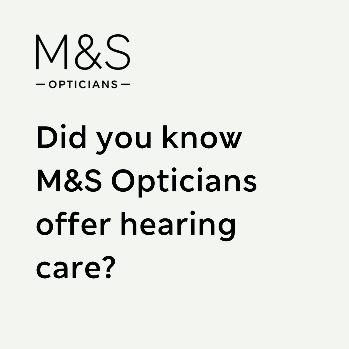 M&S Opticians Facebook ad