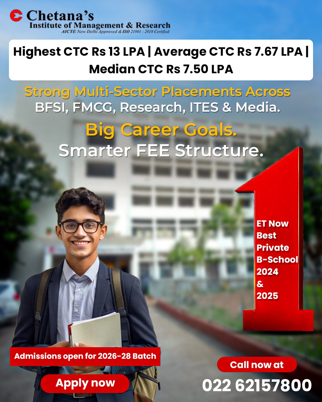 Chetana's Institutes of Management & Research Facebook ad from Sep 3, 2026
