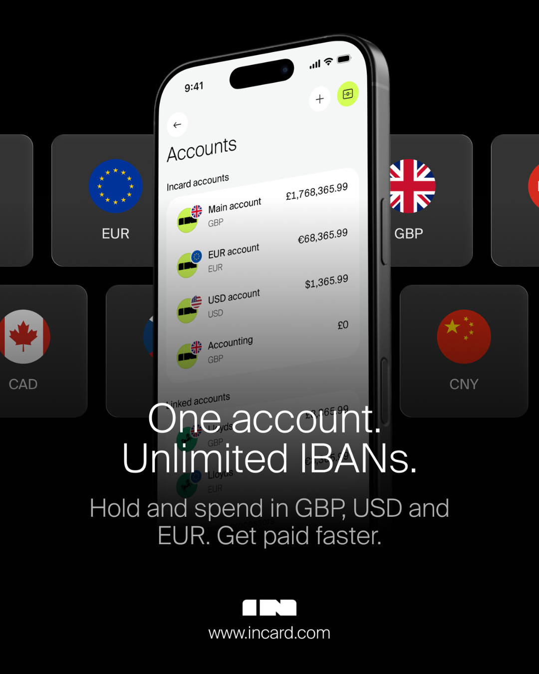 Incard Facebook ad: Just tap and go.