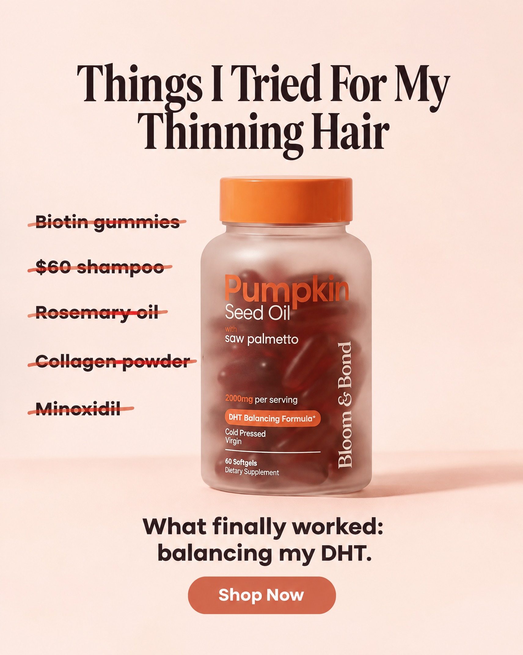Beauty Reviews Facebook ad: Help Hair Loss Naturally